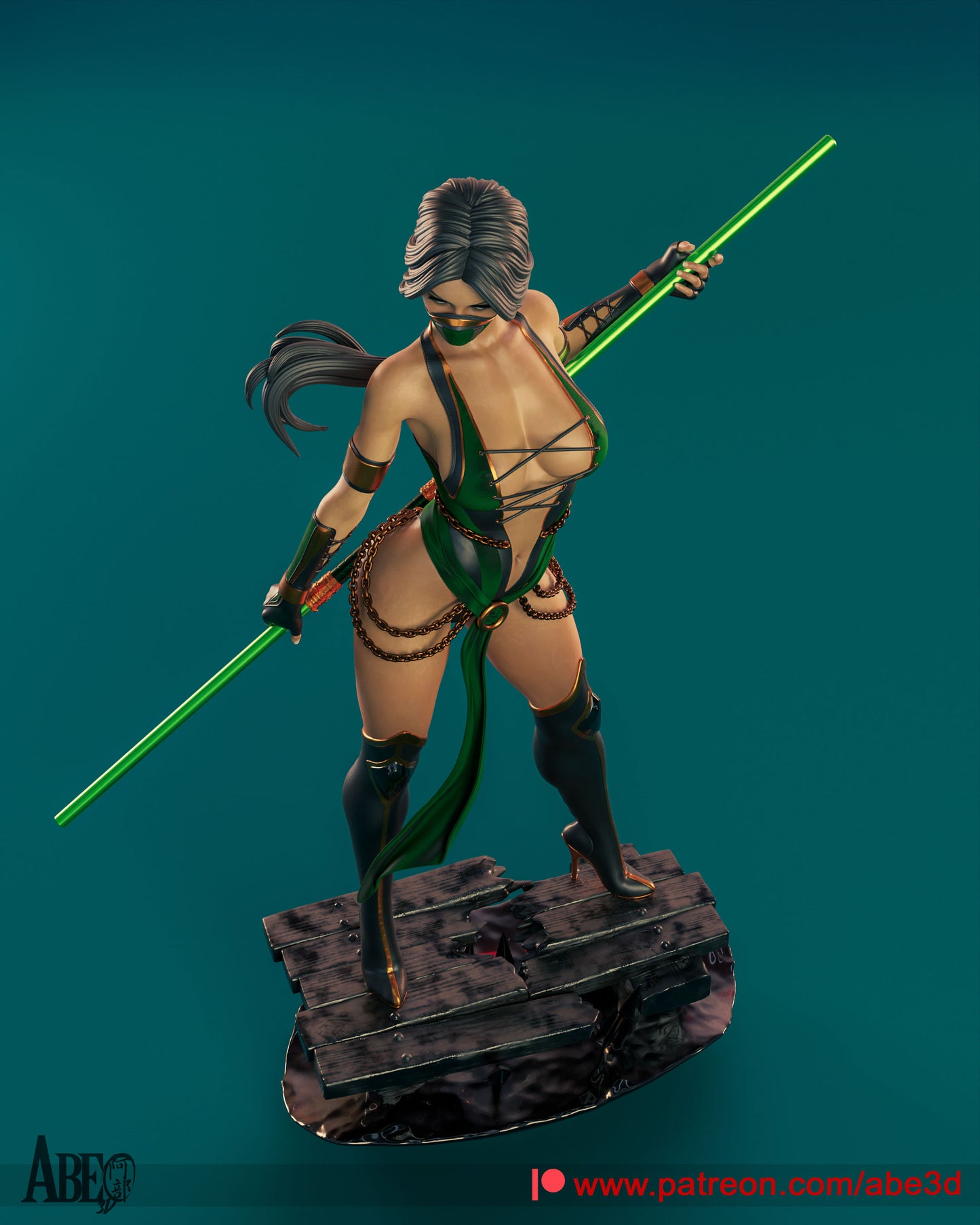 Jade (VARIANT FACE INCLUDED) - Unassembled and Unpainted Garage Kit - Model Designed by Abe3d