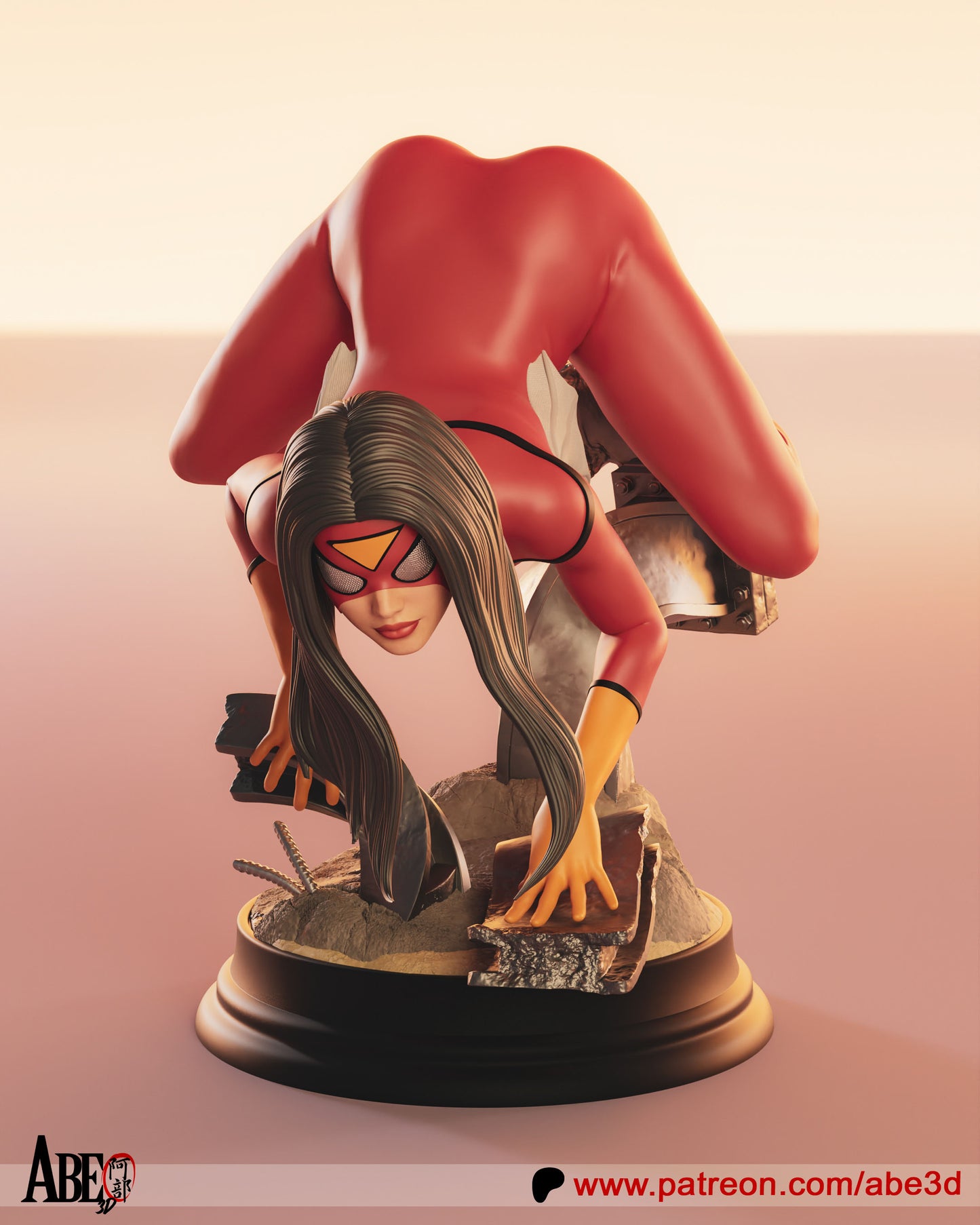 Spider-Woman Jessica Drew (HEAD VARIANTS INCLUDED) - Unassembled and Unpainted Garage Kit - Model Designed by Abe3D
