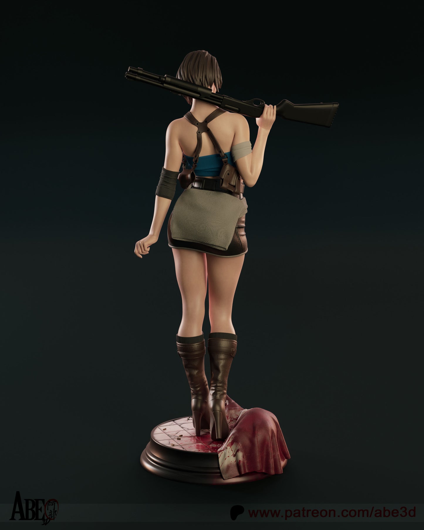 Jill - Unassembled and Unpainted Garage Kit - Model Designed by Abe3d (VARIANT PARTS INCLUDED