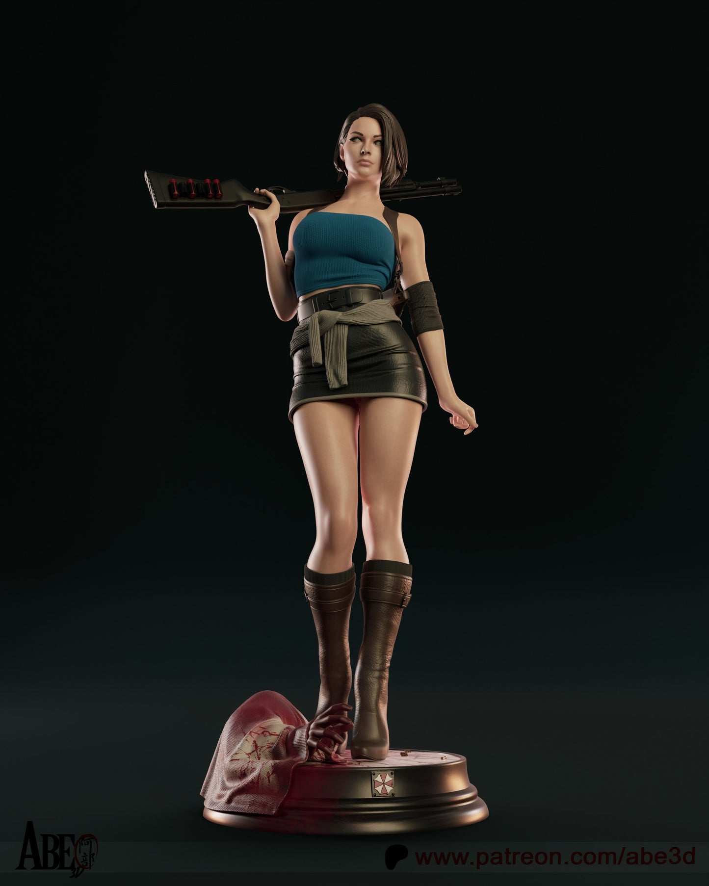 Jill - Unassembled and Unpainted Garage Kit - Model Designed by Abe3d (VARIANT PARTS INCLUDED
