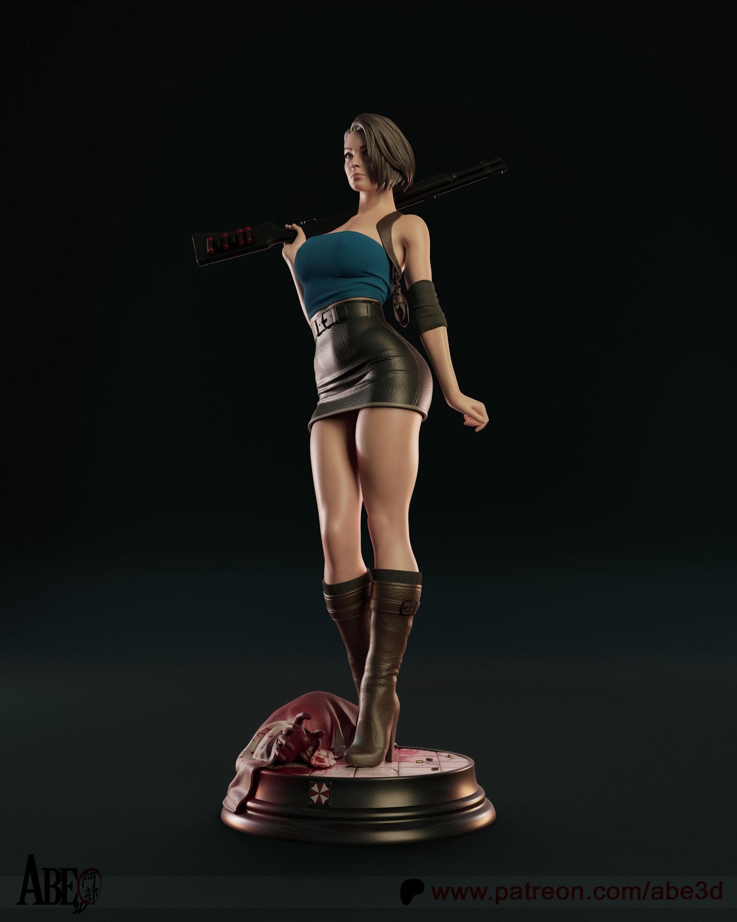 Jill - Unassembled and Unpainted Garage Kit - Model Designed by Abe3d (VARIANT PARTS INCLUDED