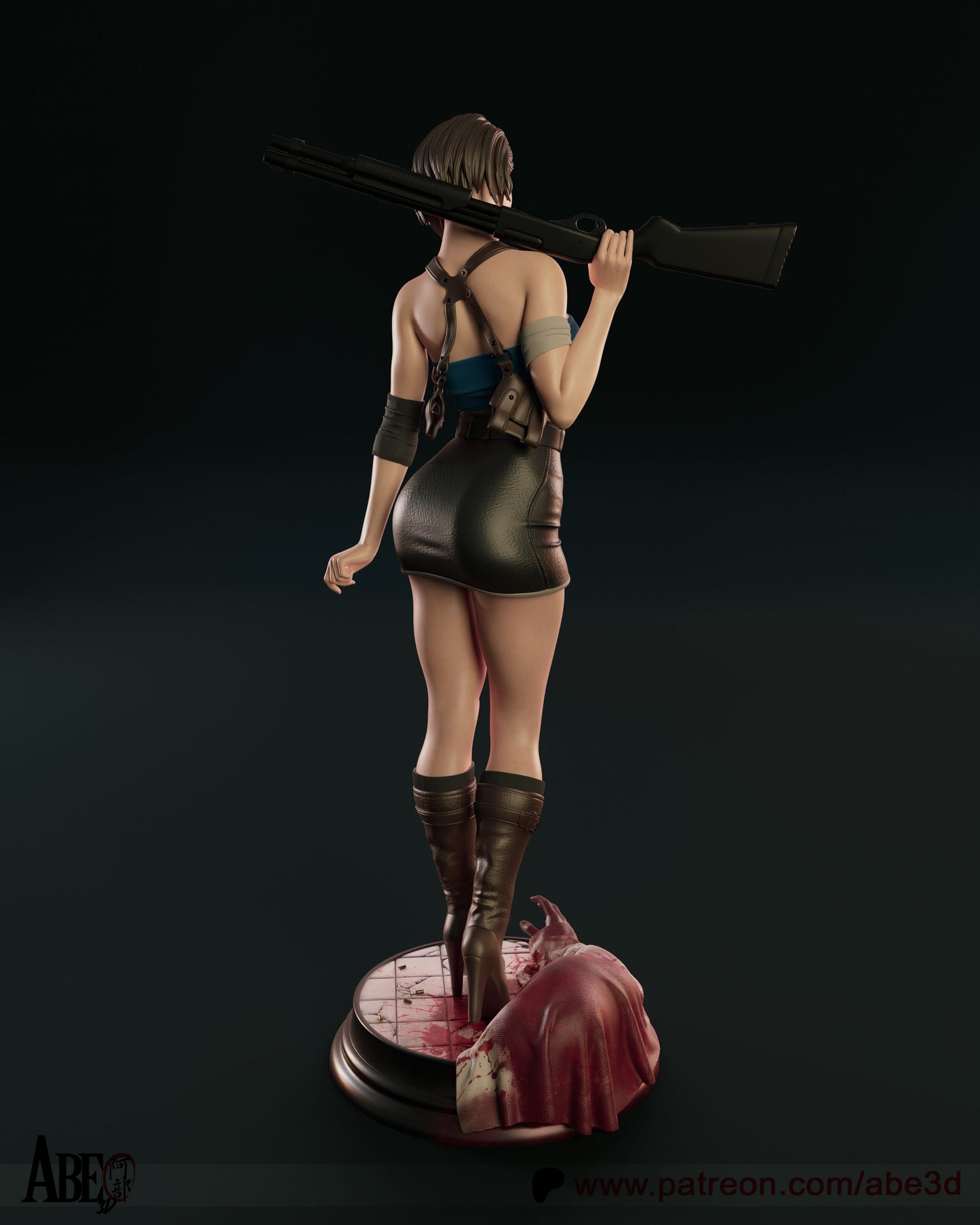 Jill - Unassembled and Unpainted Garage Kit - Model Designed by Abe3d (VARIANT PARTS INCLUDED