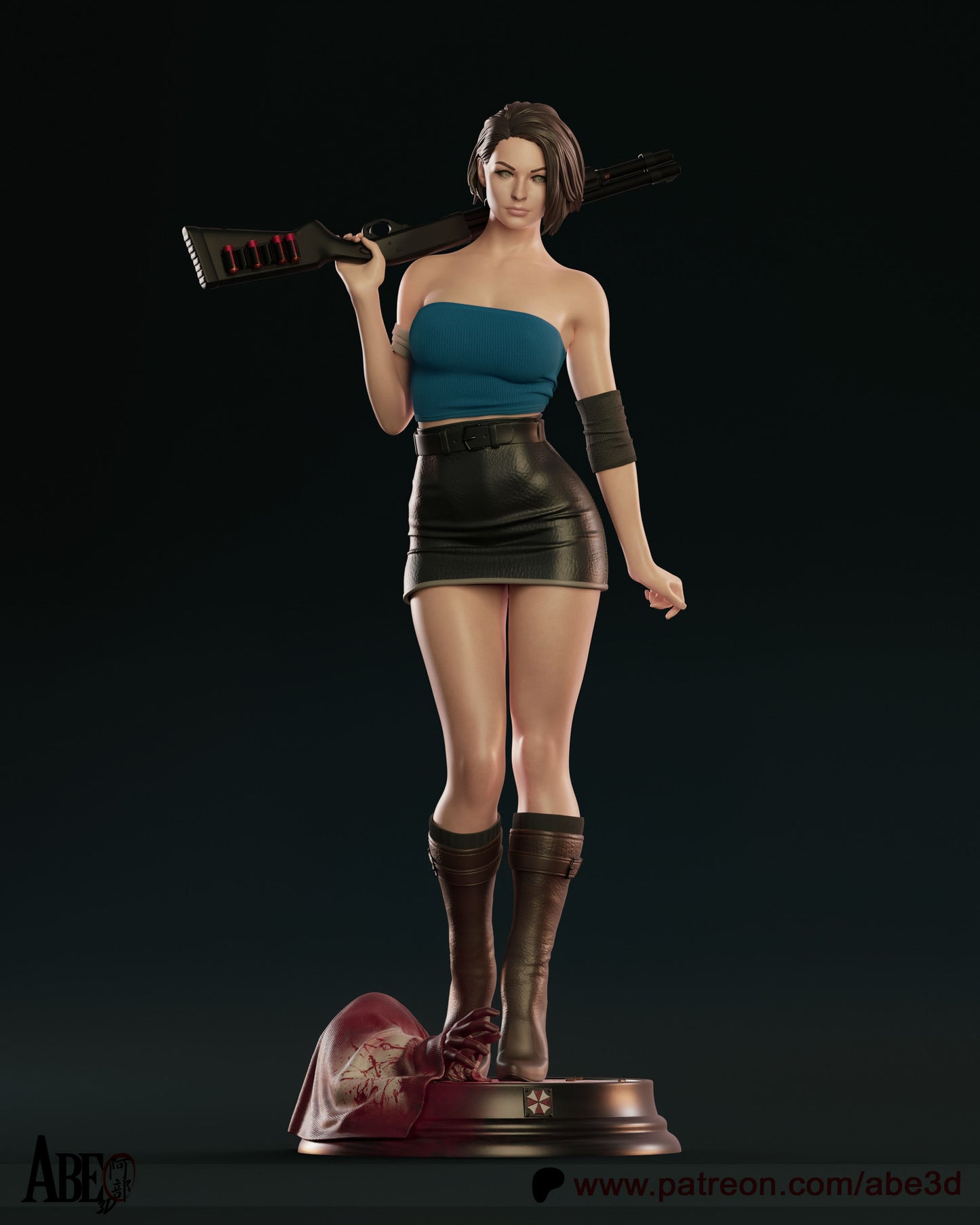 Jill - Unassembled and Unpainted Garage Kit - Model Designed by Abe3d (VARIANT PARTS INCLUDED