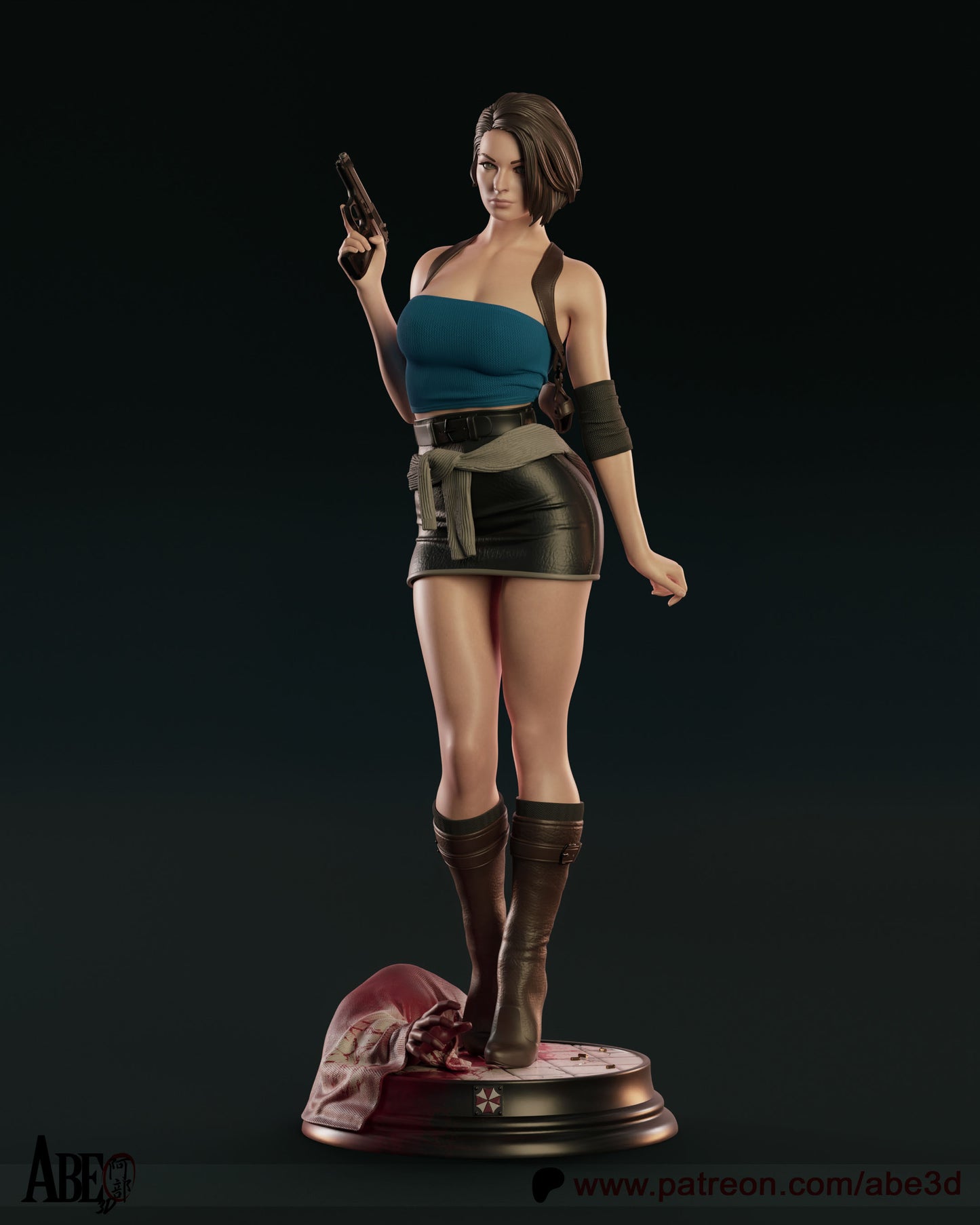 Jill - Unassembled and Unpainted Garage Kit - Model Designed by Abe3d (VARIANT PARTS INCLUDED