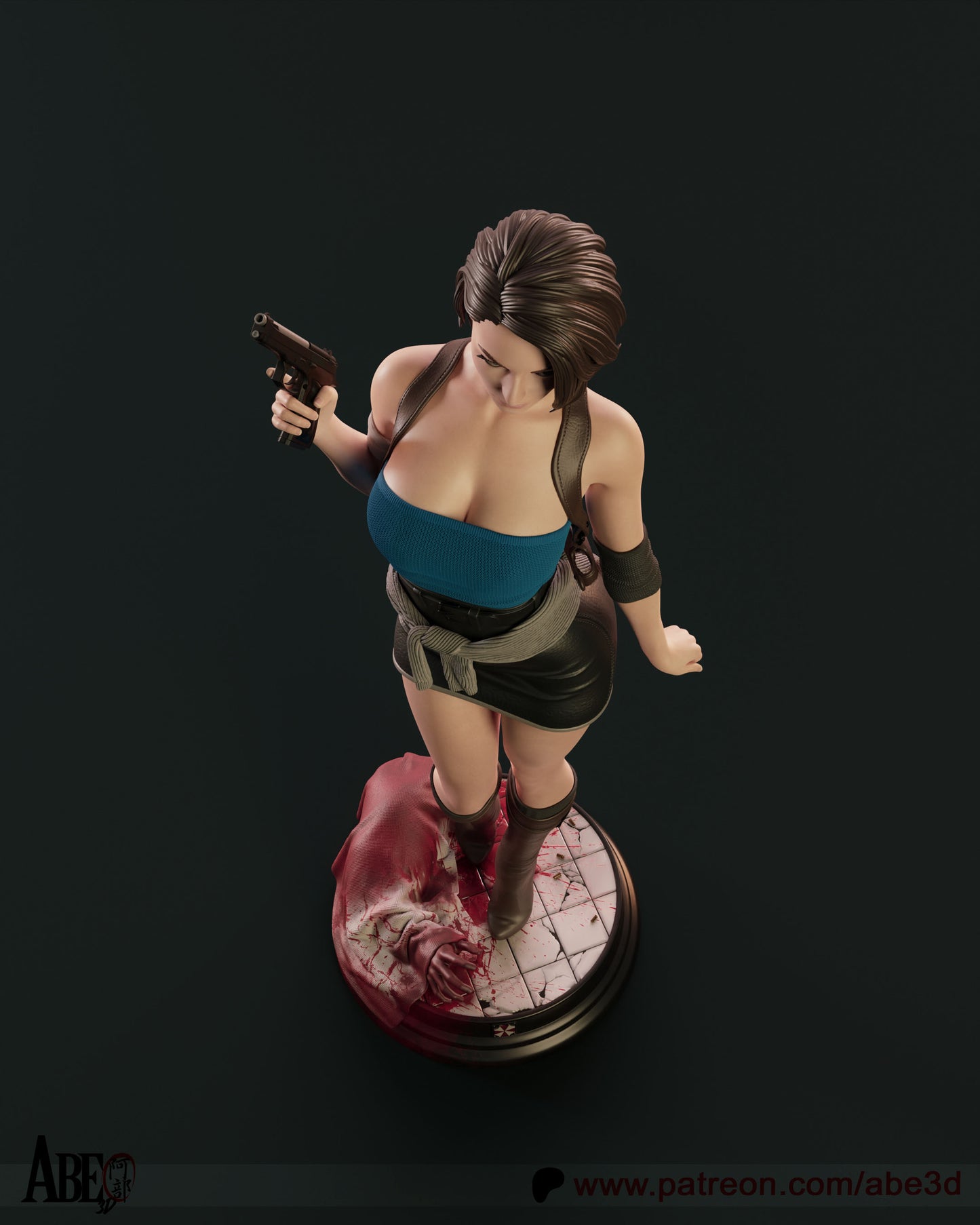 Jill - Unassembled and Unpainted Garage Kit - Model Designed by Abe3d (VARIANT PARTS INCLUDED