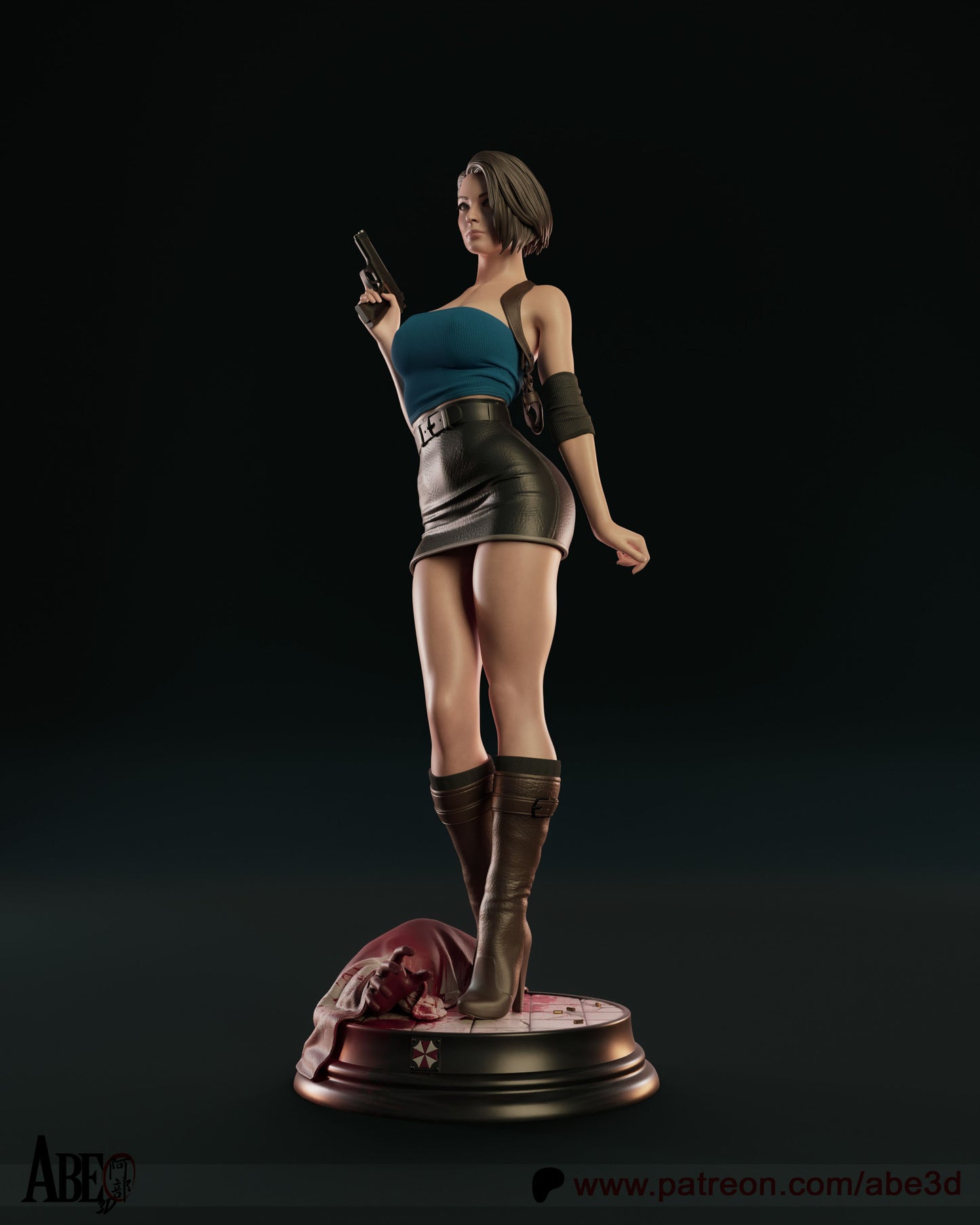 Jill - Unassembled and Unpainted Garage Kit - Model Designed by Abe3d (VARIANT PARTS INCLUDED