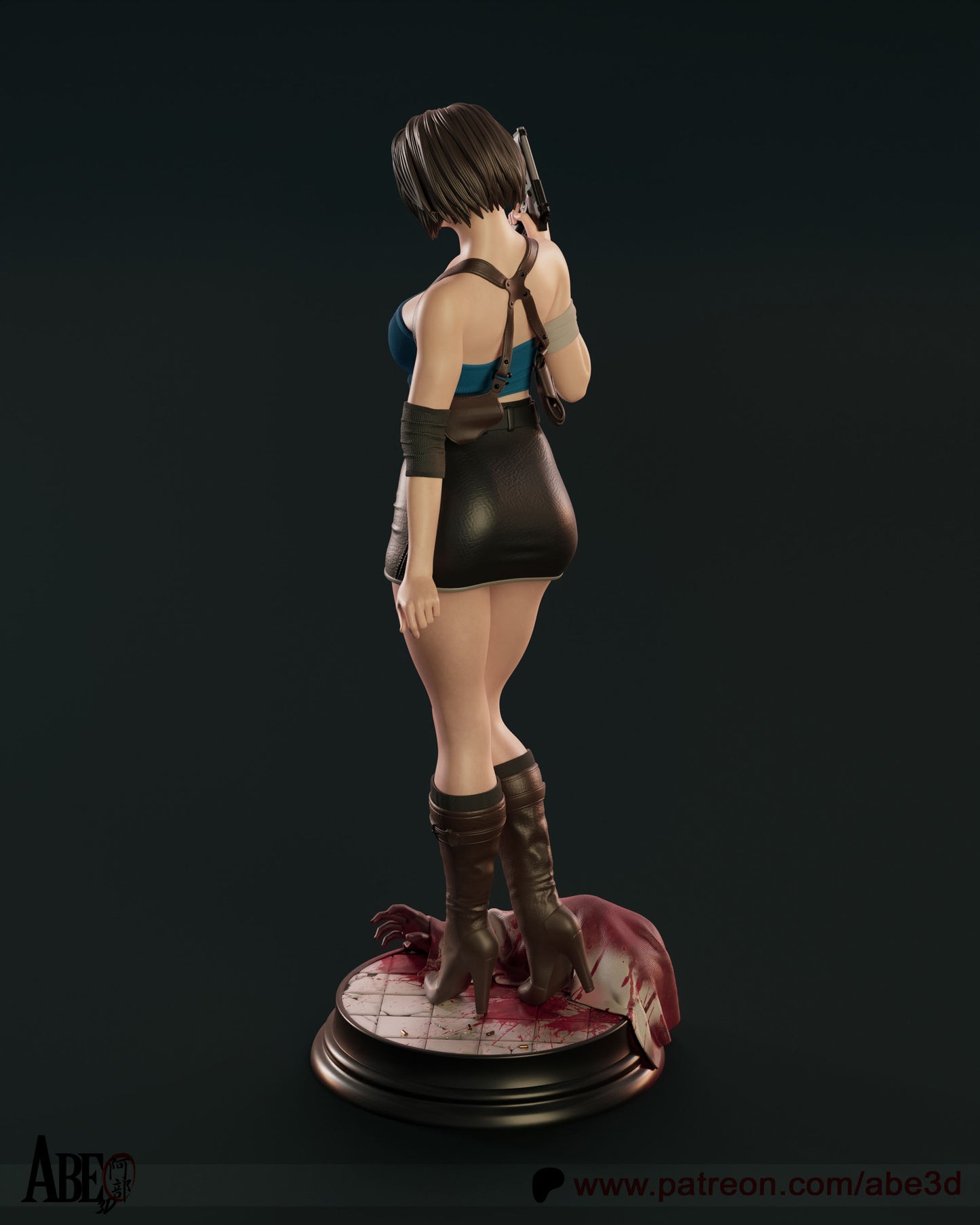 Jill - Unassembled and Unpainted Garage Kit - Model Designed by Abe3d (VARIANT PARTS INCLUDED