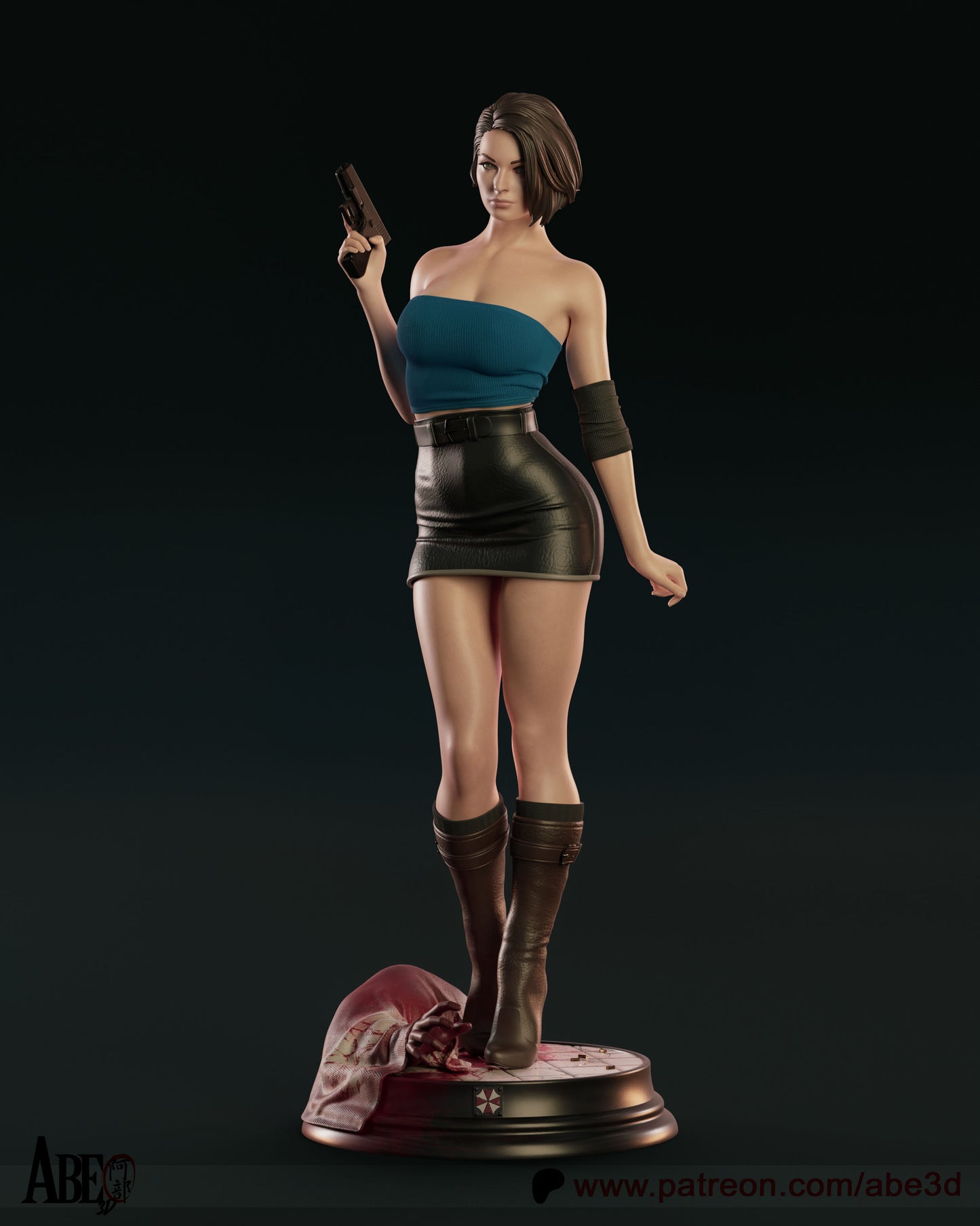 Jill - Unassembled and Unpainted Garage Kit - Model Designed by Abe3d (VARIANT PARTS INCLUDED