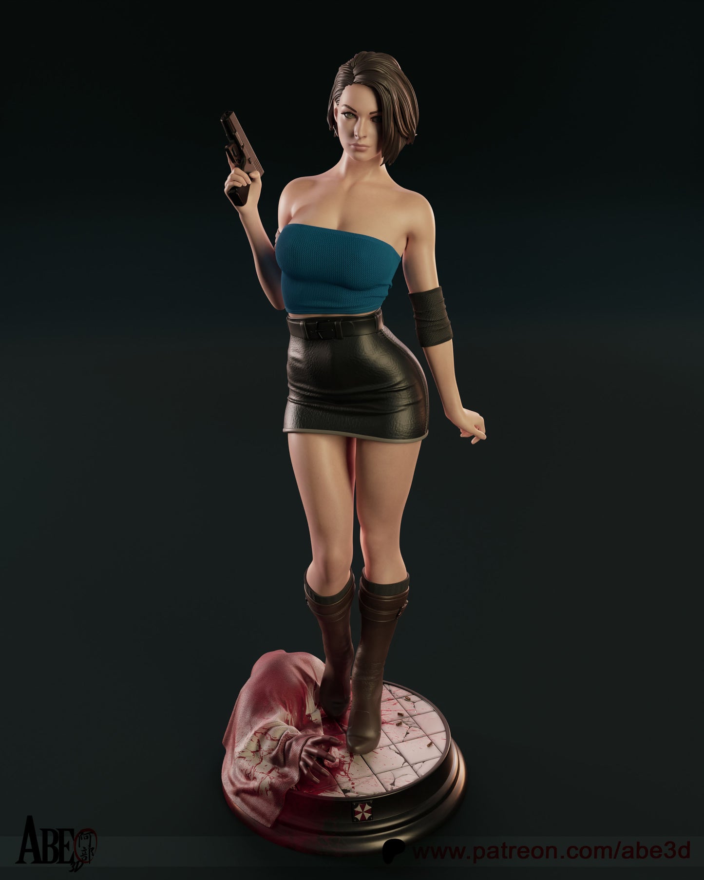 Jill - Unassembled and Unpainted Garage Kit - Model Designed by Abe3d (VARIANT PARTS INCLUDED