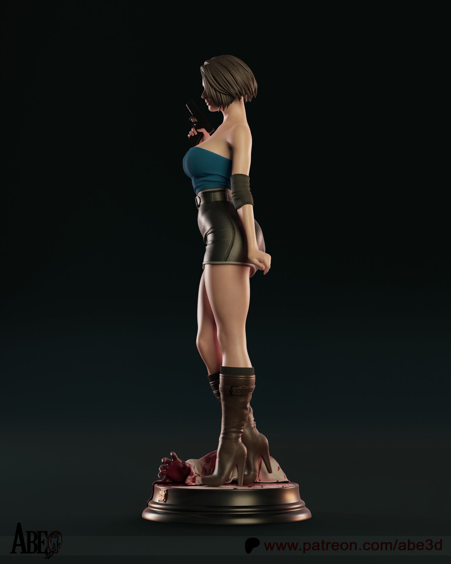 Jill - Unassembled and Unpainted Garage Kit - Model Designed by Abe3d (VARIANT PARTS INCLUDED