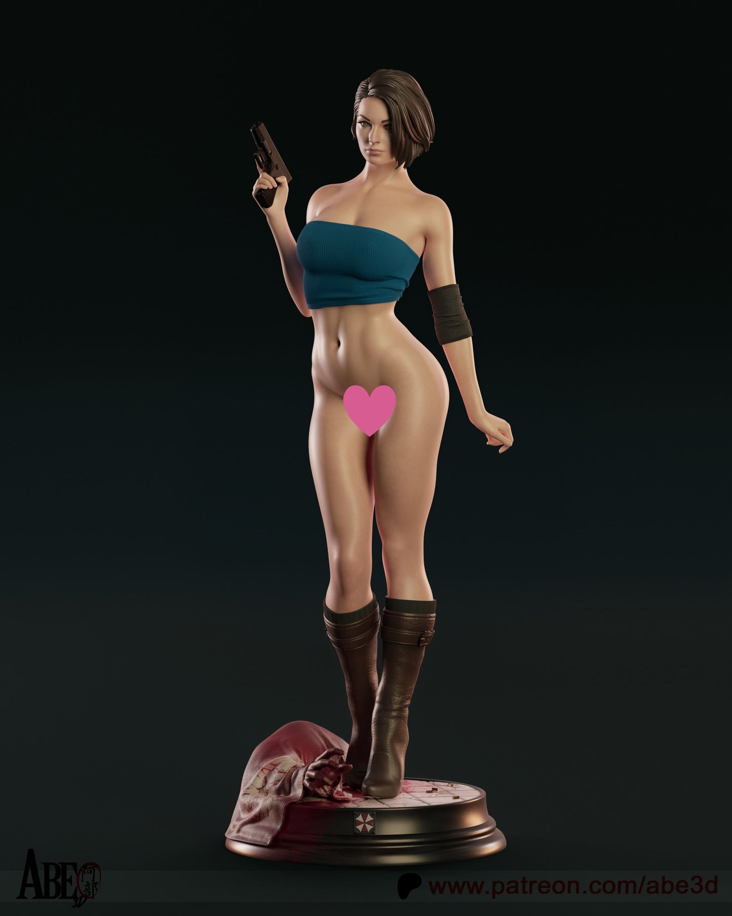 Jill NSFW (VARIANT PARTS INCLUDED) - Unassembled and Unpainted Garage Kit - Model Designed by Abe3d