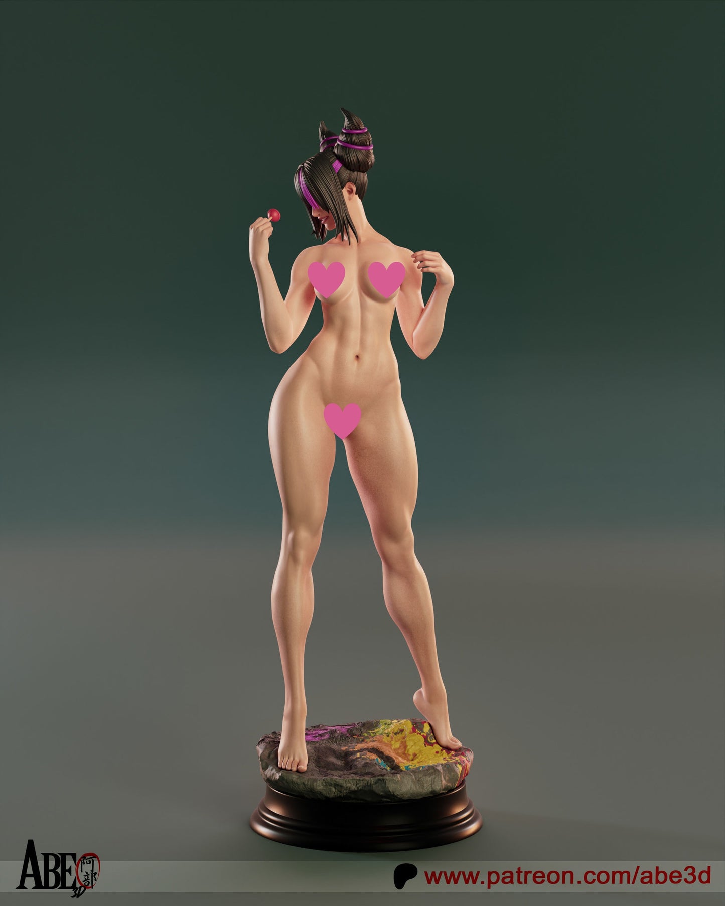 Juri NSFW - Unassembled and Unpainted Garage Kit - Model Designed by Abe3d