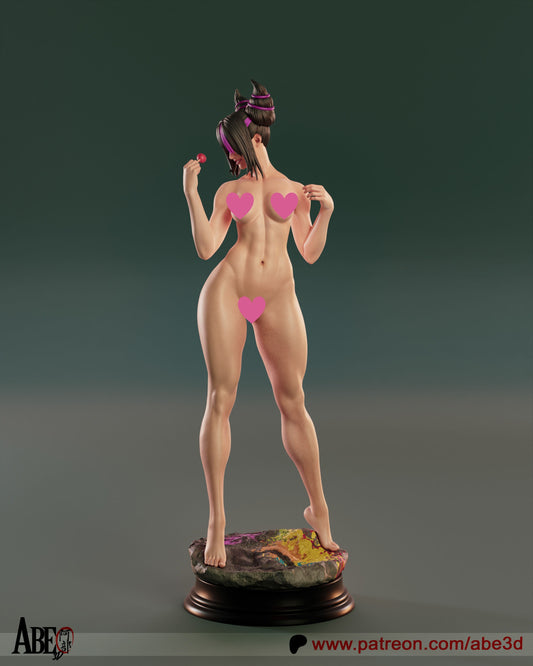 Juri NSFW - Unassembled and Unpainted Garage Kit - Model Designed by Abe3d