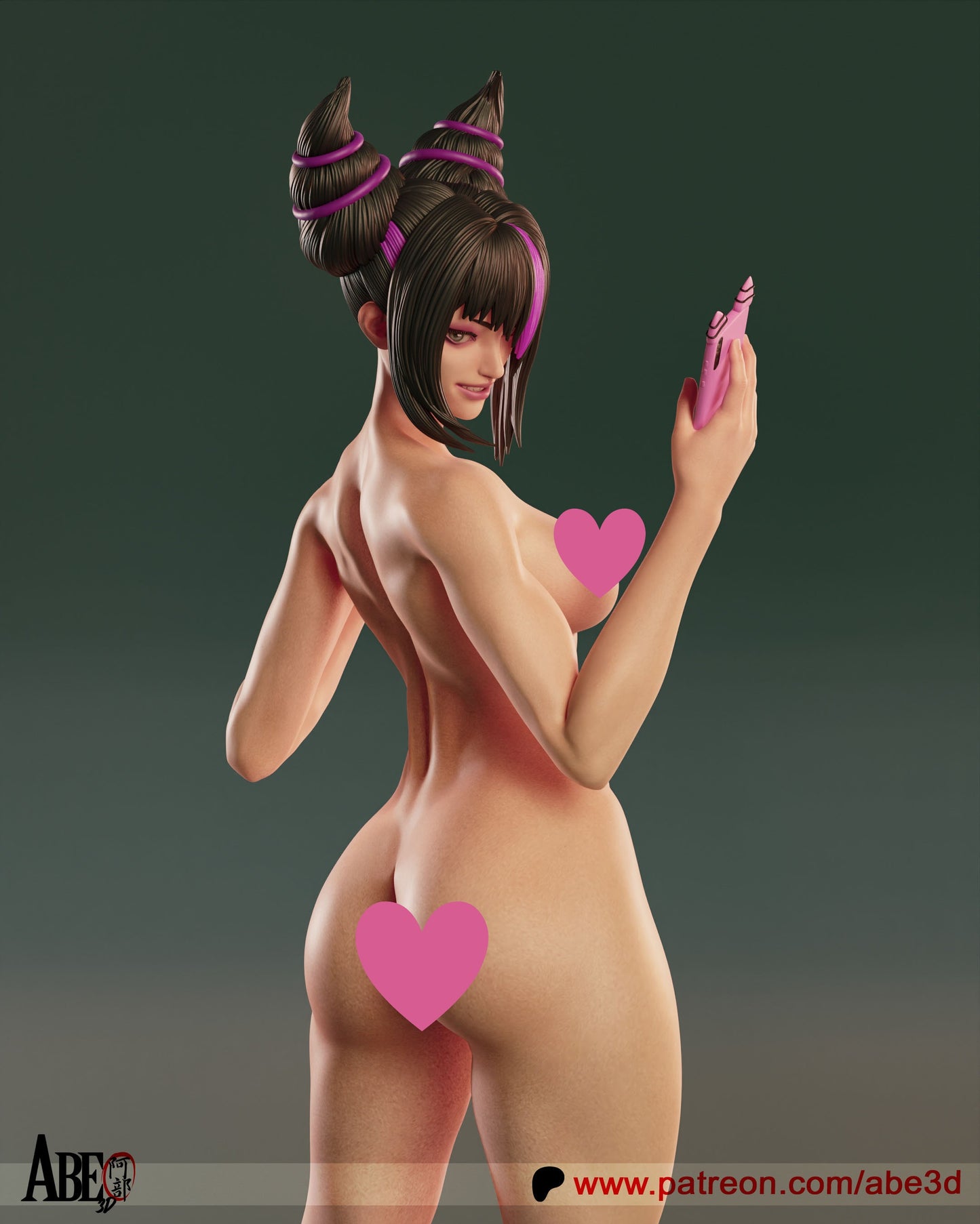 Juri NSFW - Unassembled and Unpainted Garage Kit - Model Designed by Abe3d