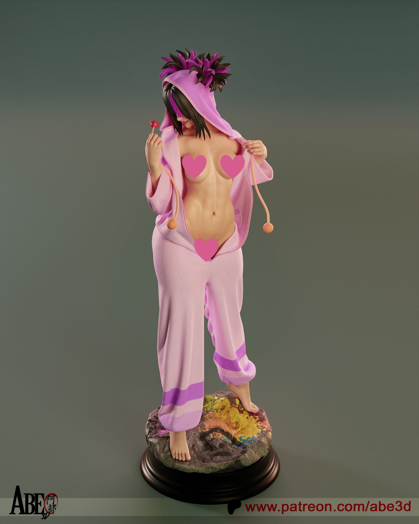 Juri NSFW - Unassembled and Unpainted Garage Kit - Model Designed by Abe3d