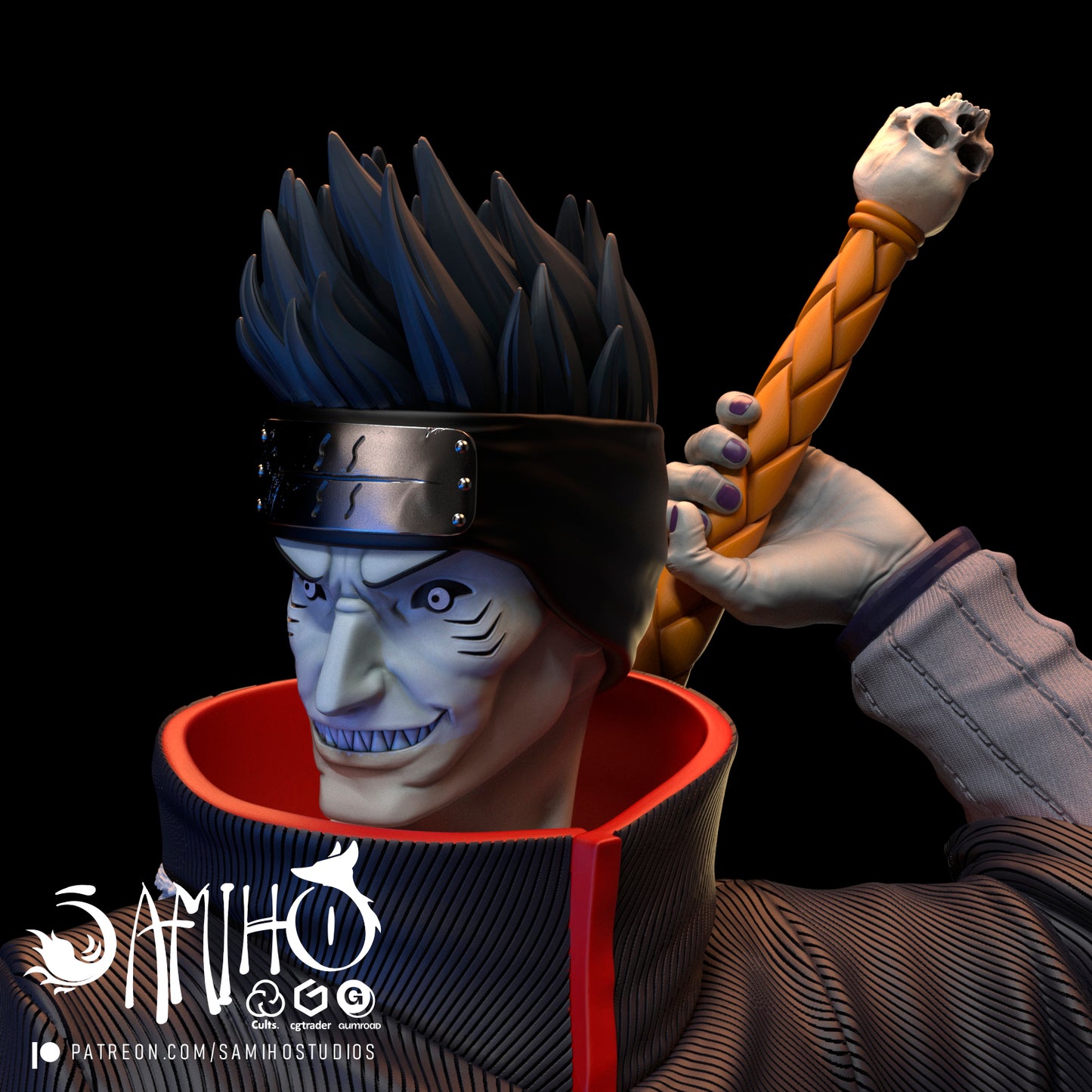 Kisame - Unassembled and Unpainted Garage Kit - Model Designed by Samiho Studios