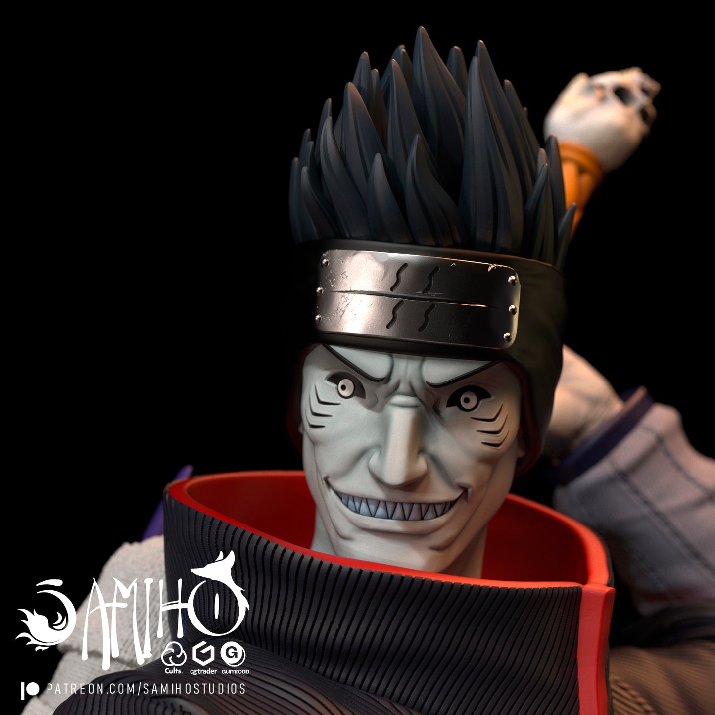 Kisame - Unassembled and Unpainted Garage Kit - Model Designed by Samiho Studios