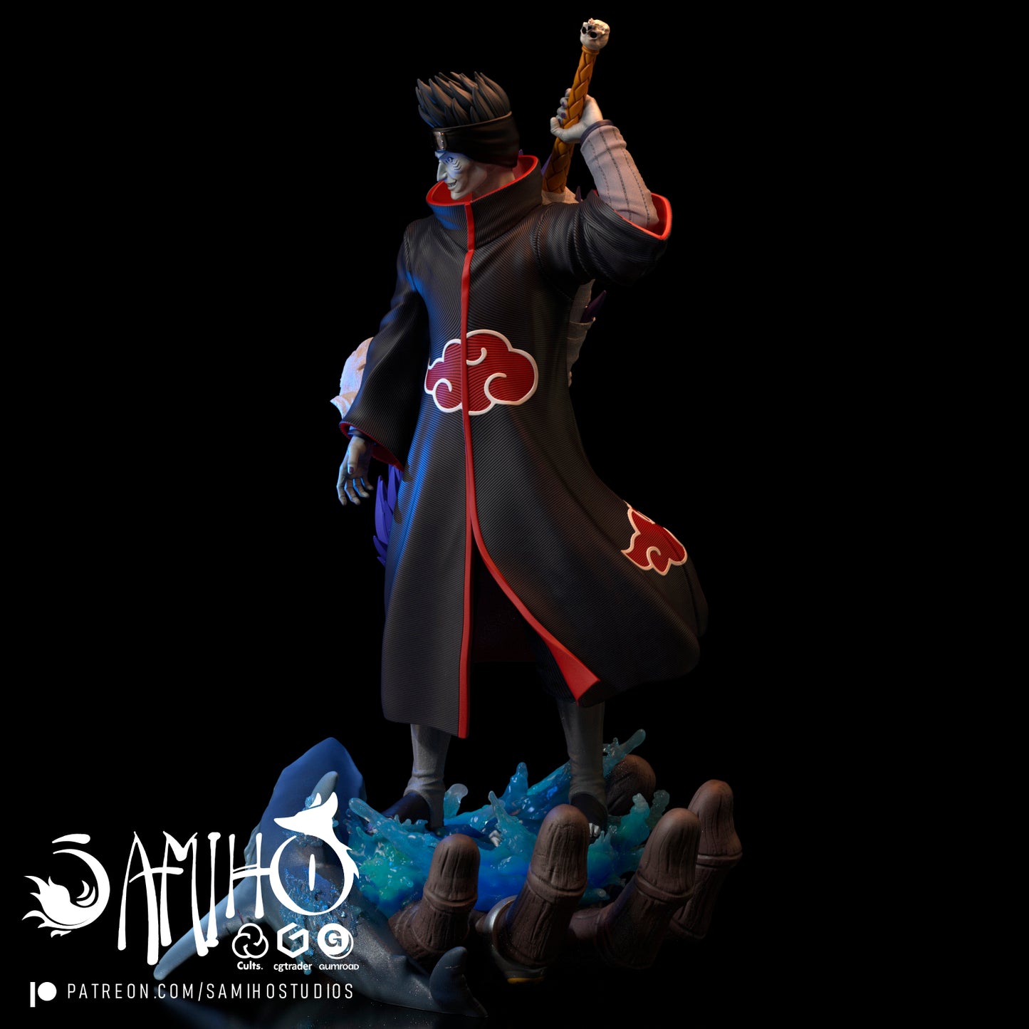 Kisame - Unassembled and Unpainted Garage Kit - Model Designed by Samiho Studios