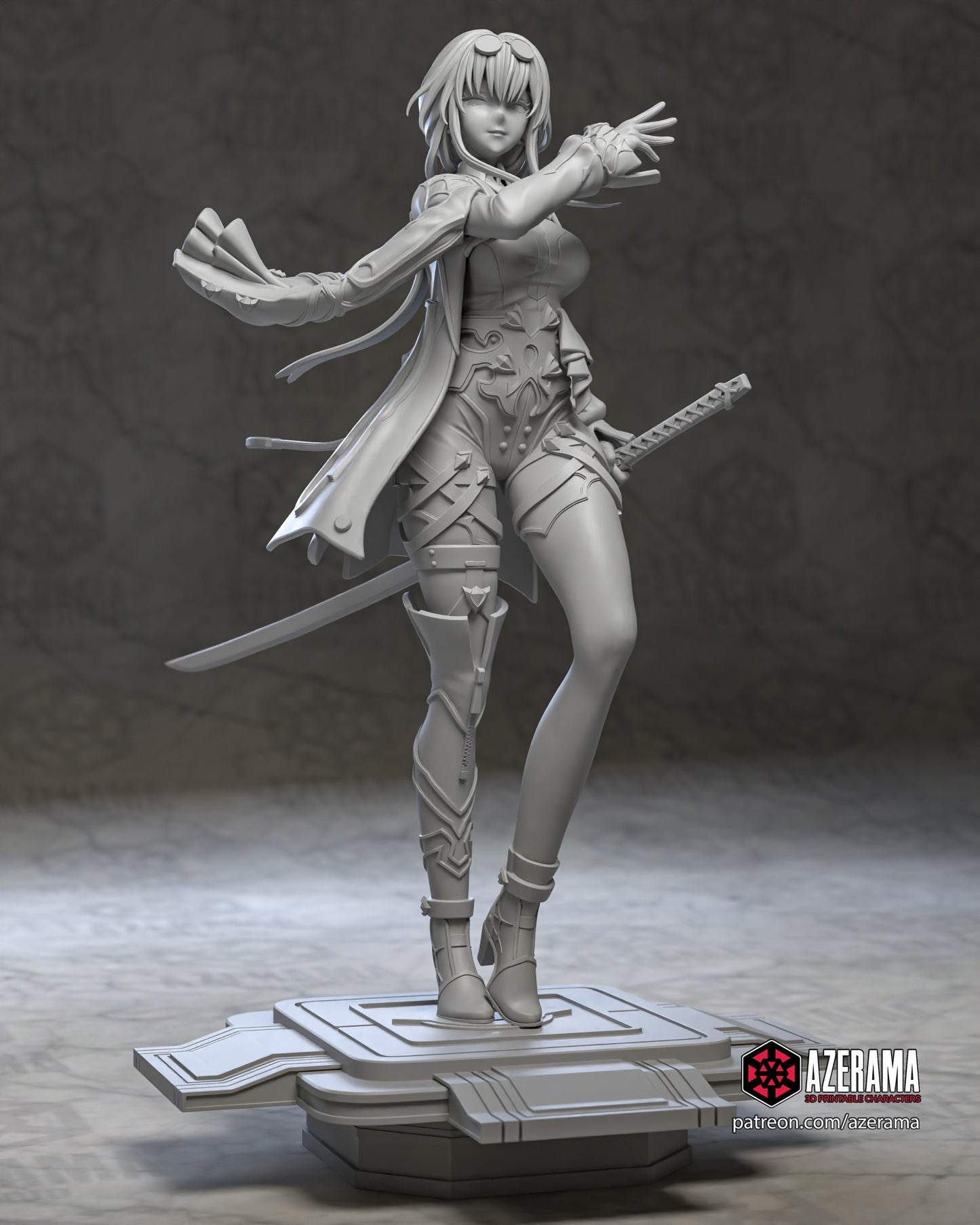 Kafka - Unassembled and Unpainted Garage Kit - Model Designed by Azerama