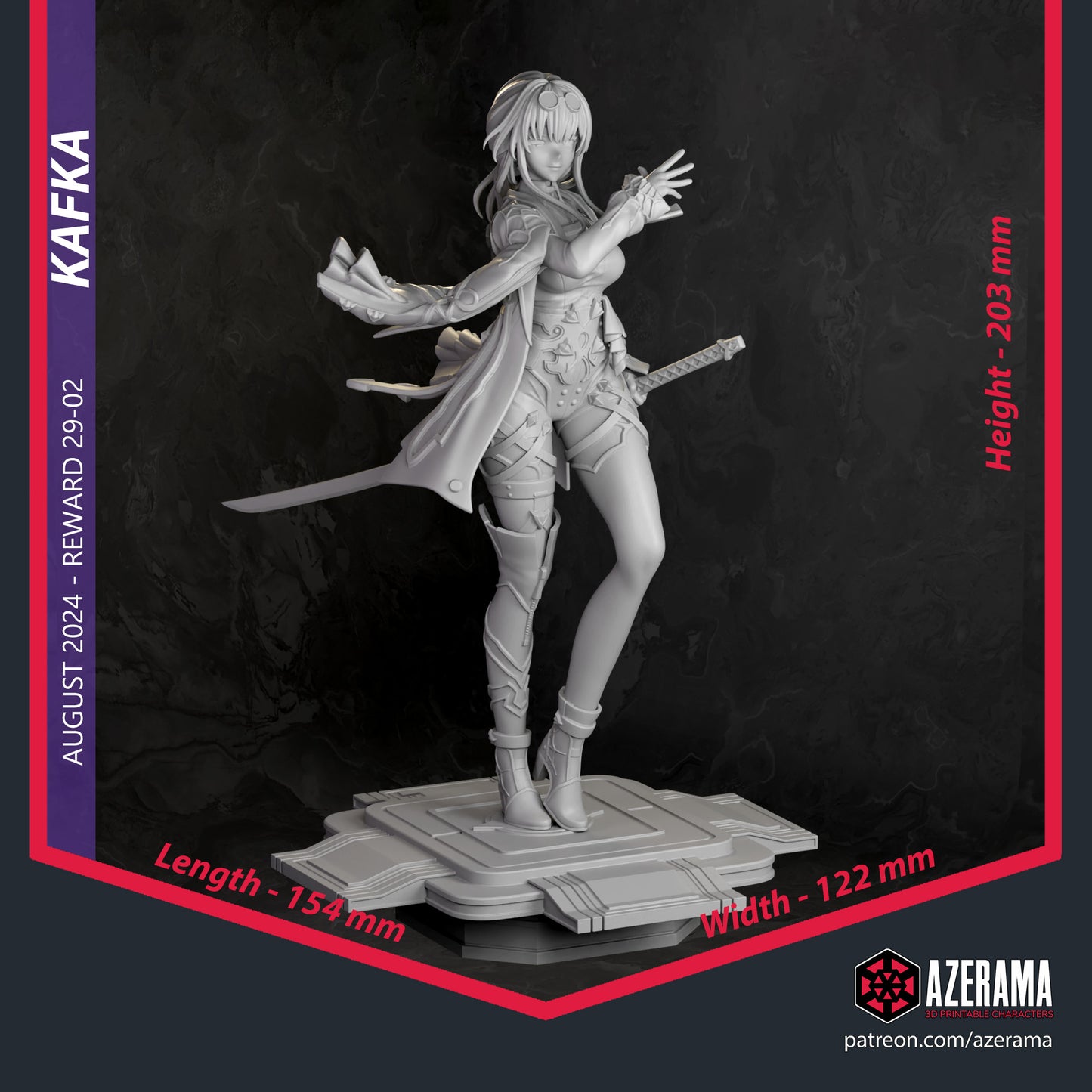 Kafka - Unassembled and Unpainted Garage Kit - Model Designed by Azerama