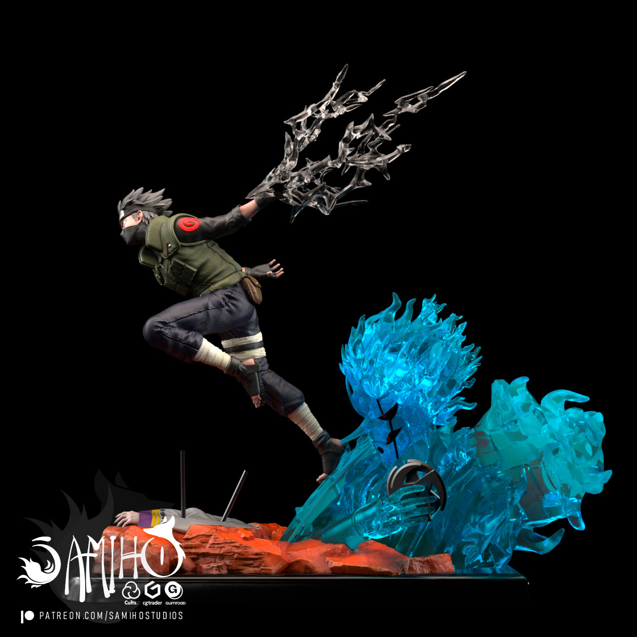 Kakashi/Susanoo - Unassembled and Unpainted Garage Kit - Model Designed by Samiho Studios