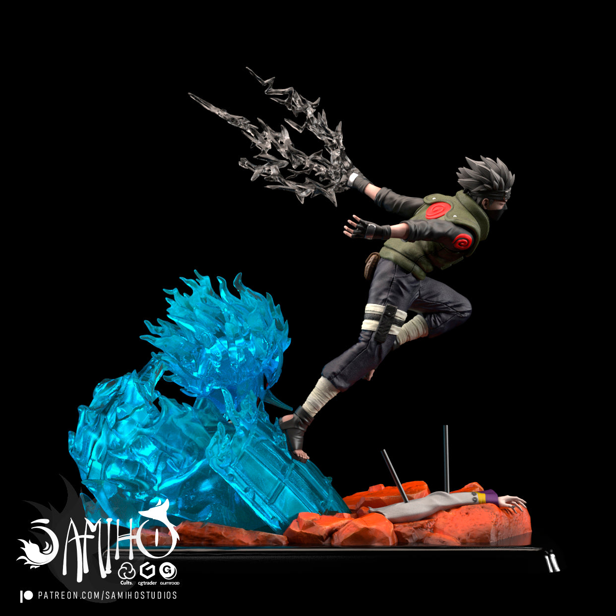 Kakashi/Susanoo - Unassembled and Unpainted Garage Kit - Model Designed by Samiho Studios