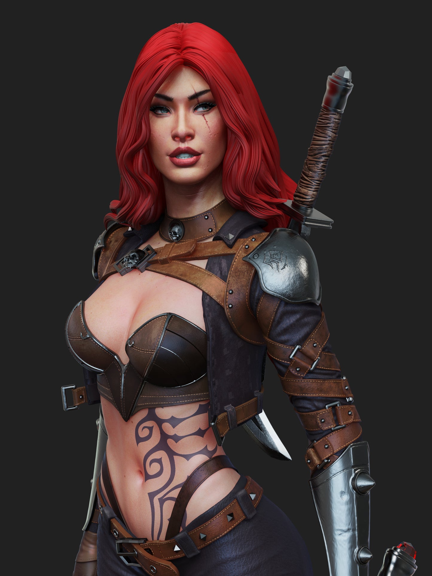 Katarina - Unassembled and Unpainted Garage Kit - Model Designed by Abe3d