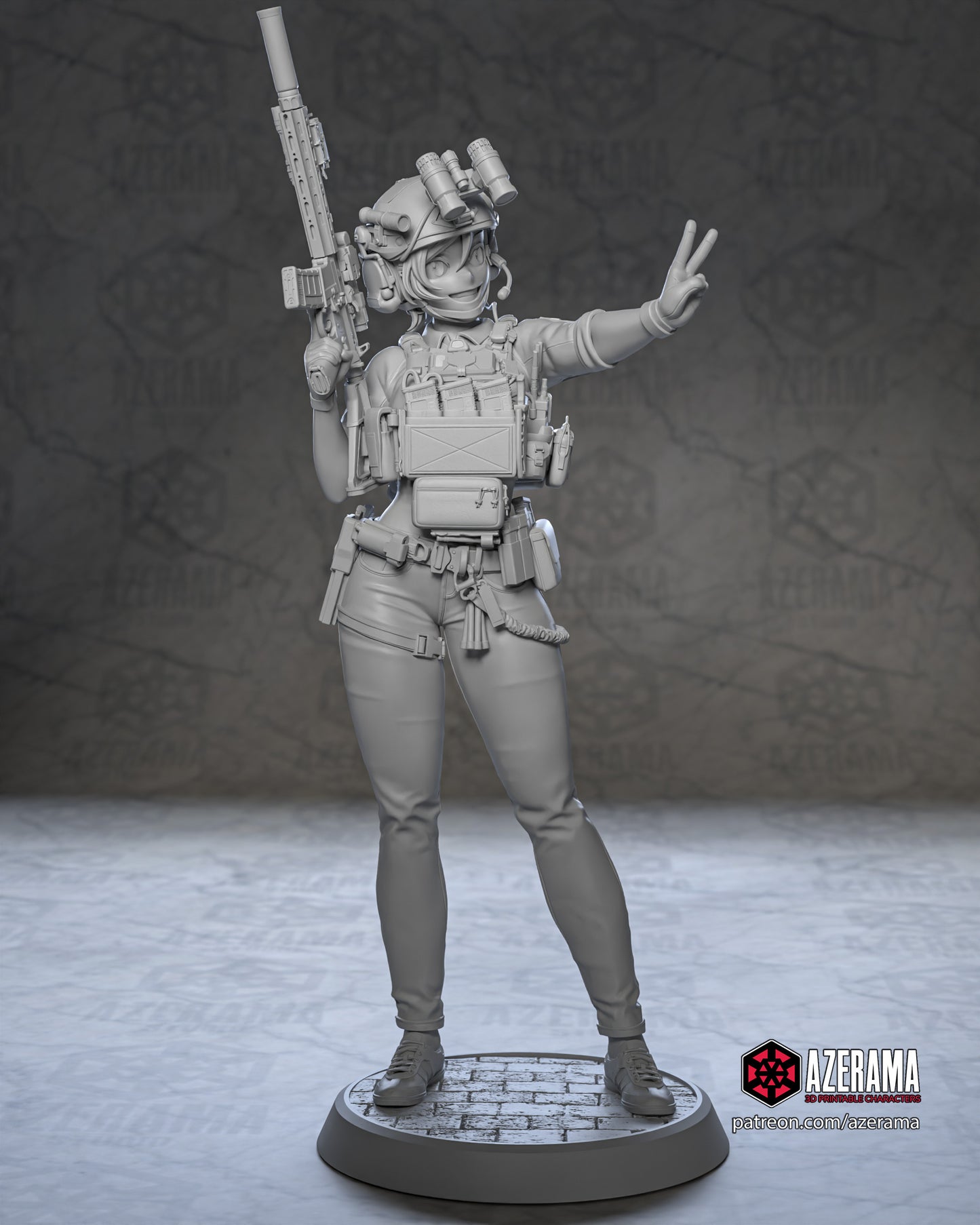 Kuriyabashi (GATE) - Unassembled and Unpainted Garage Kit - Model Designed by Azerama