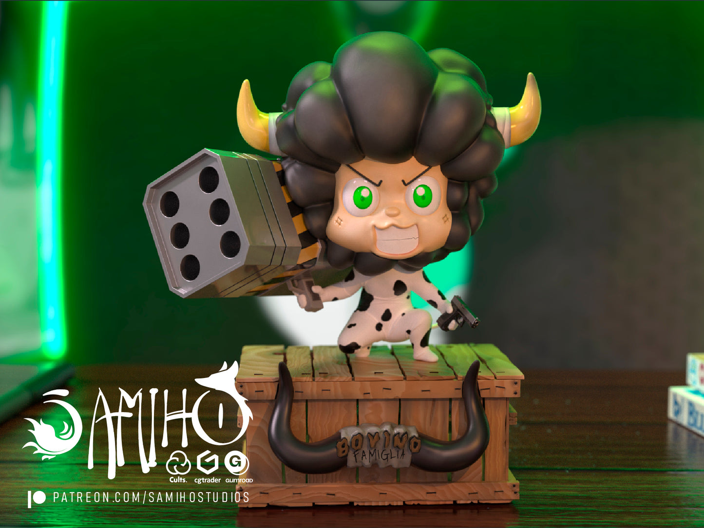 Lamboo Bazooka - Unassembled and Unpainted Garage Kit - Model Designed by Samiho Studios