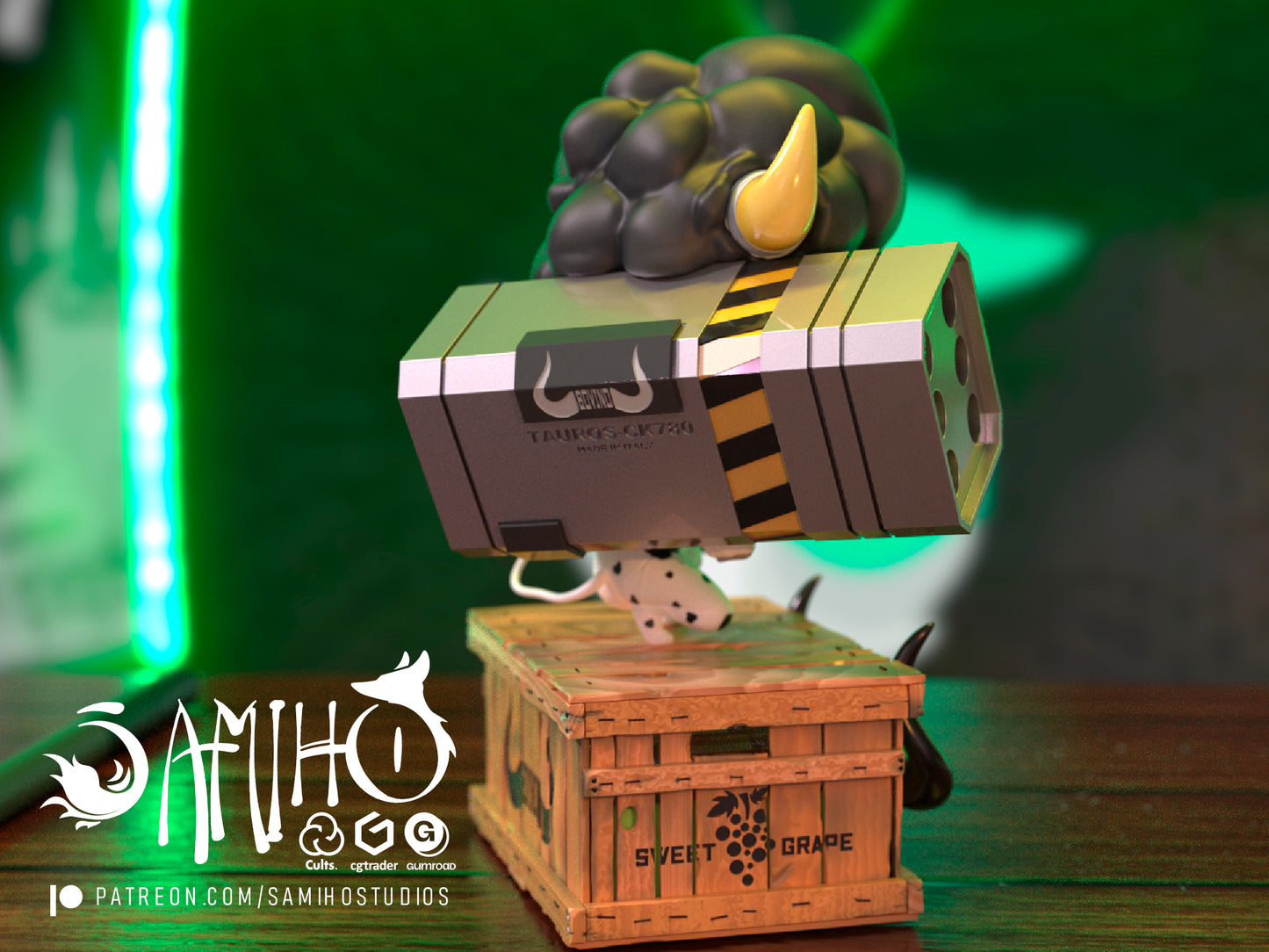 Lamboo Bazooka - Unassembled and Unpainted Garage Kit - Model Designed by Samiho Studios
