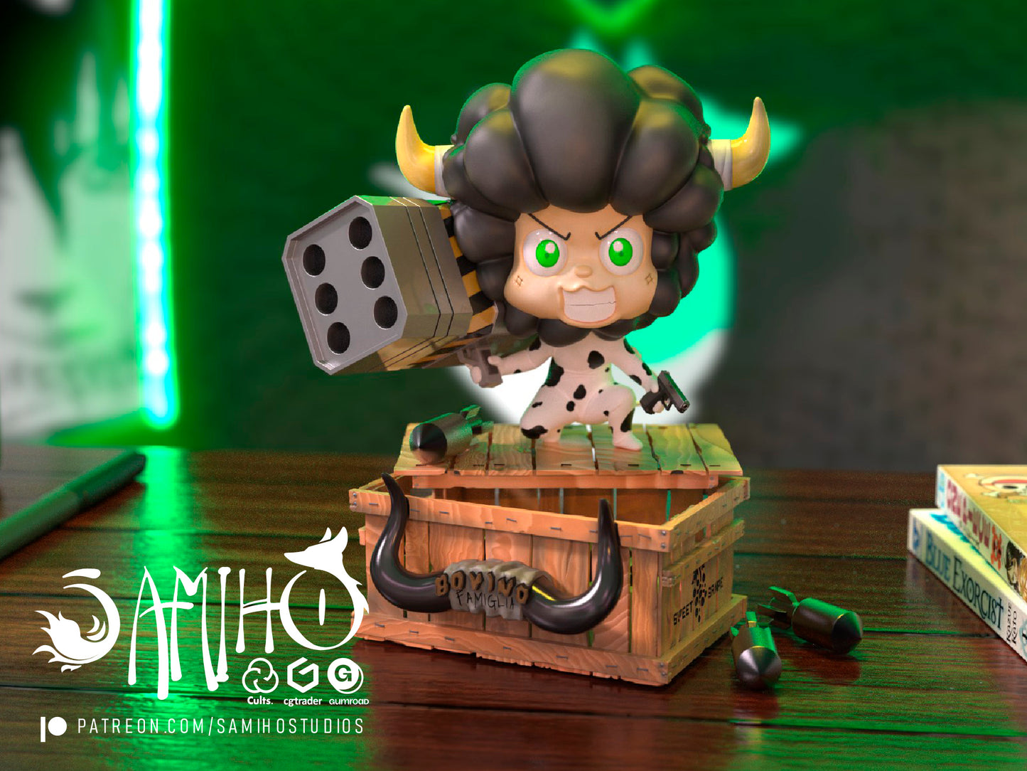 Lamboo Bazooka - Unassembled and Unpainted Garage Kit - Model Designed by Samiho Studios
