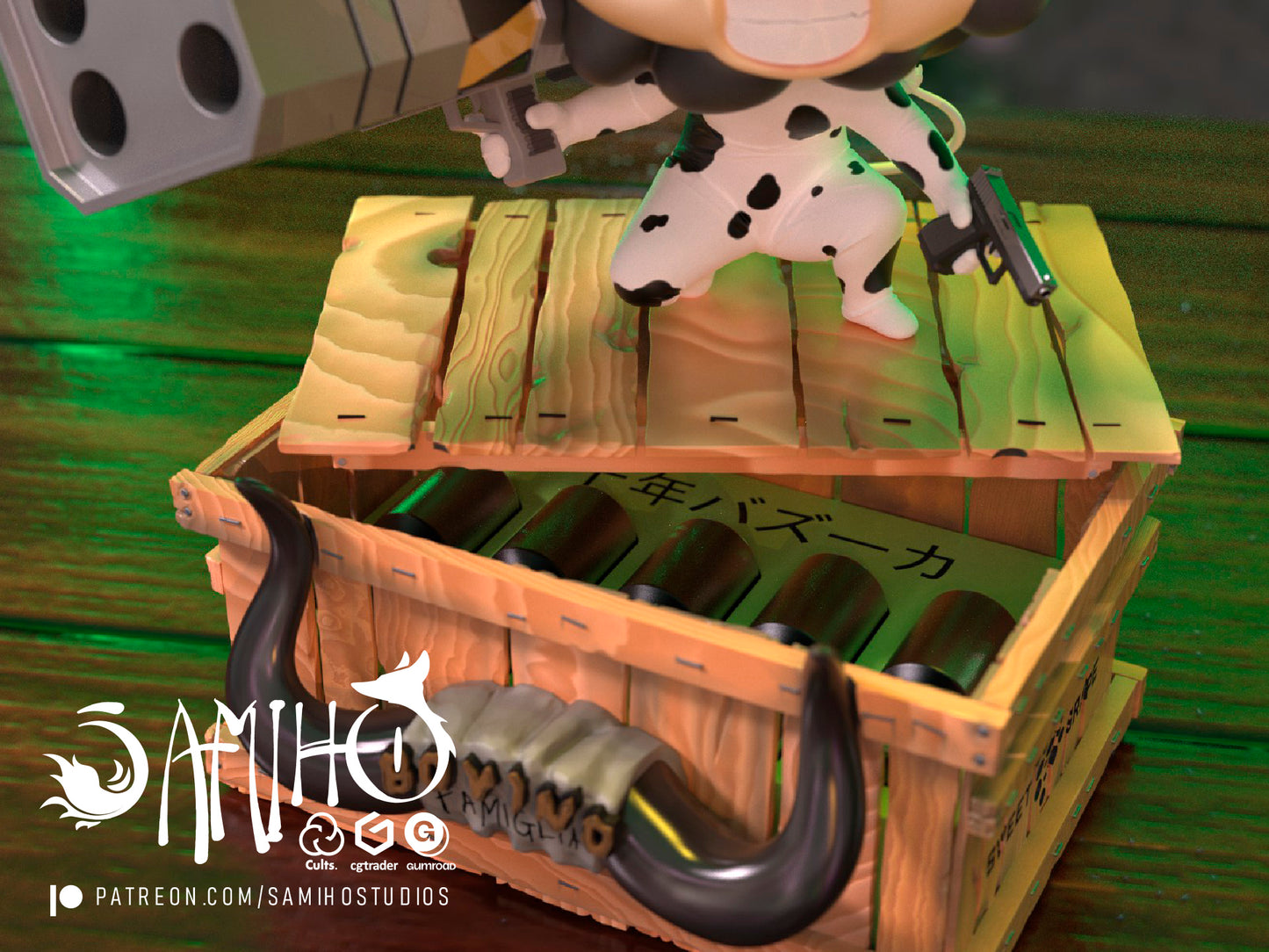 Lamboo Bazooka - Unassembled and Unpainted Garage Kit - Model Designed by Samiho Studios