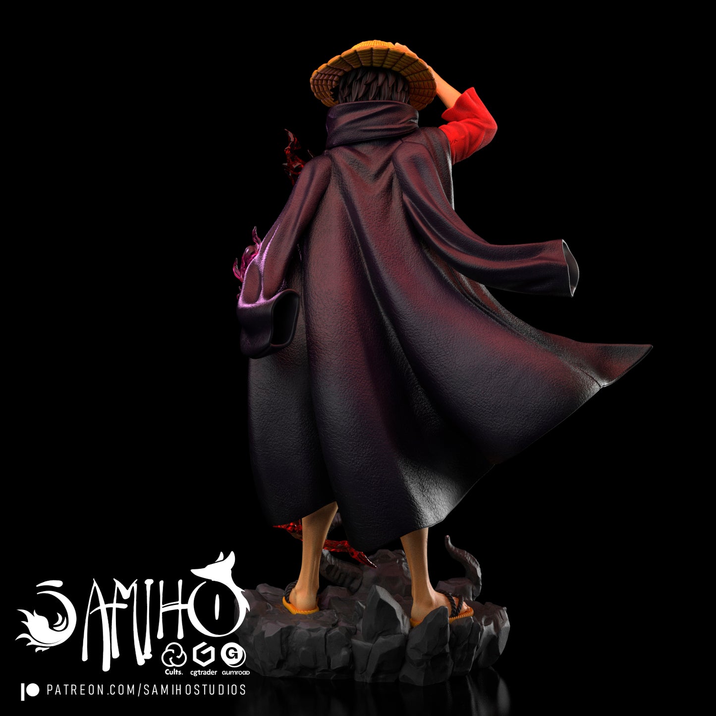 Luffy - Unassembled and Unpainted Garage Kit - Model Designed by Samiho Studios