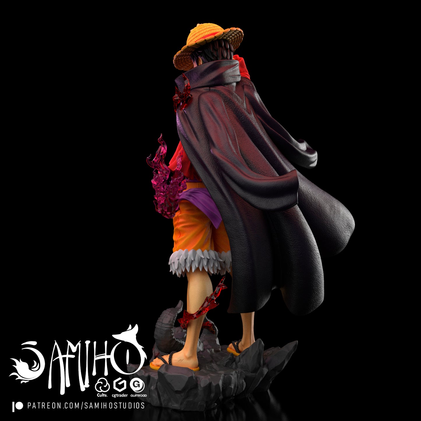 Luffy - Unassembled and Unpainted Garage Kit - Model Designed by Samiho Studios