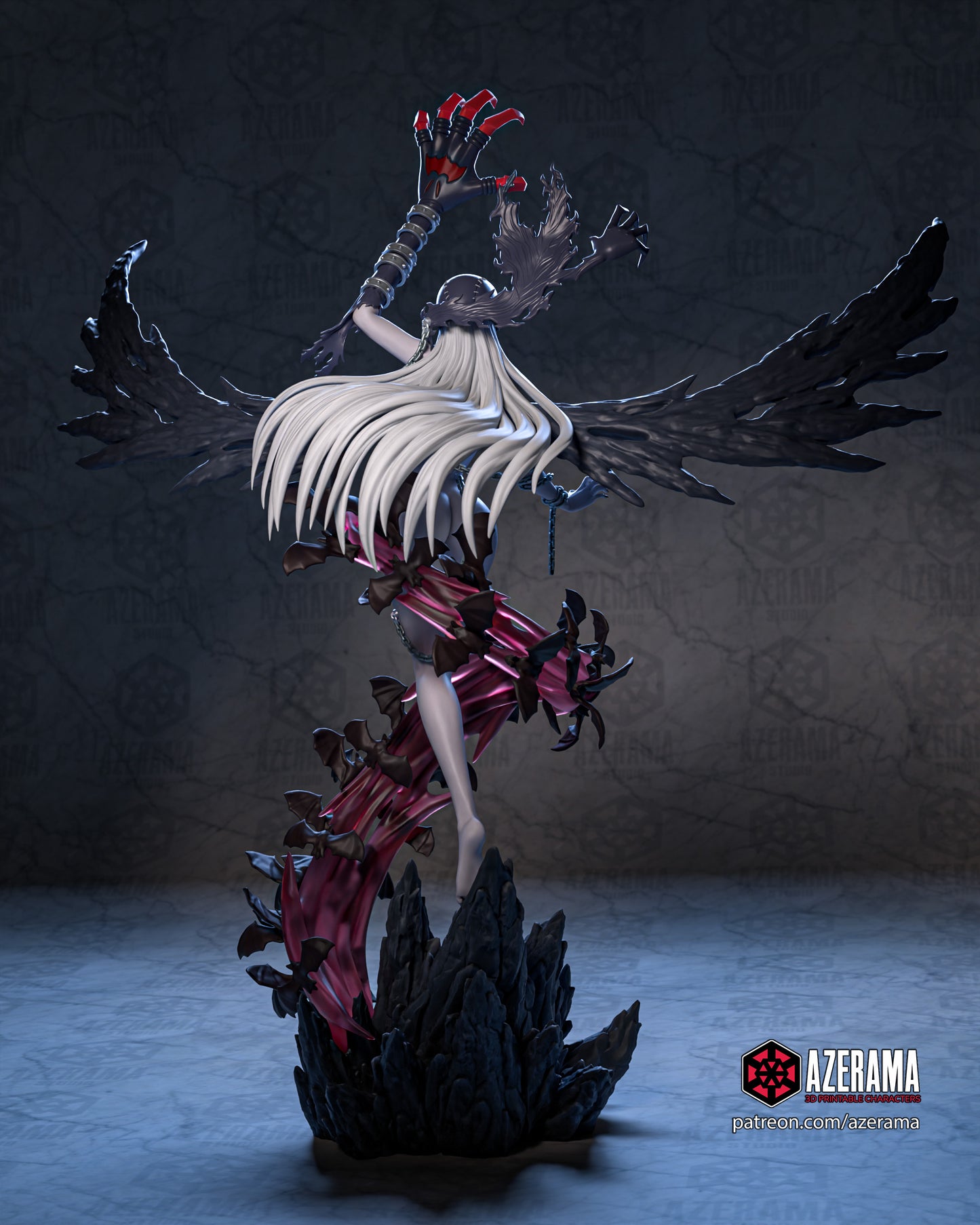 Lady Devimon NSFW - Unassembled and Unpainted Garage Kit - Model Designed by Azerama