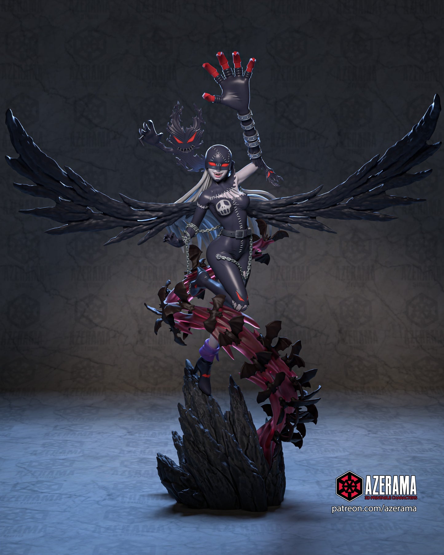 Lady Devimon - Unassembled and Unpainted Garage Kit - Model Designed by Azerama