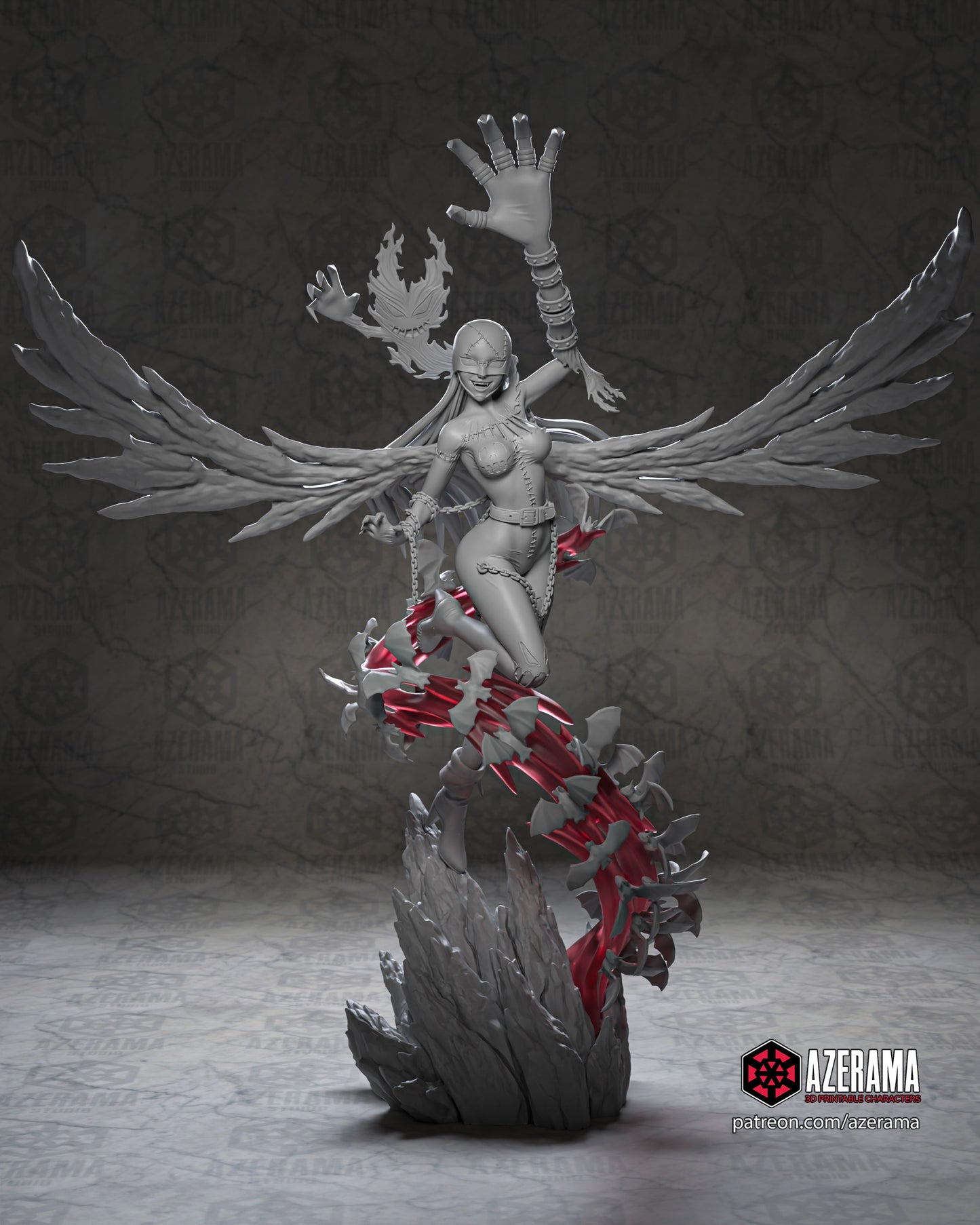 Lady Devimon - Unassembled and Unpainted Garage Kit - Model Designed by Azerama