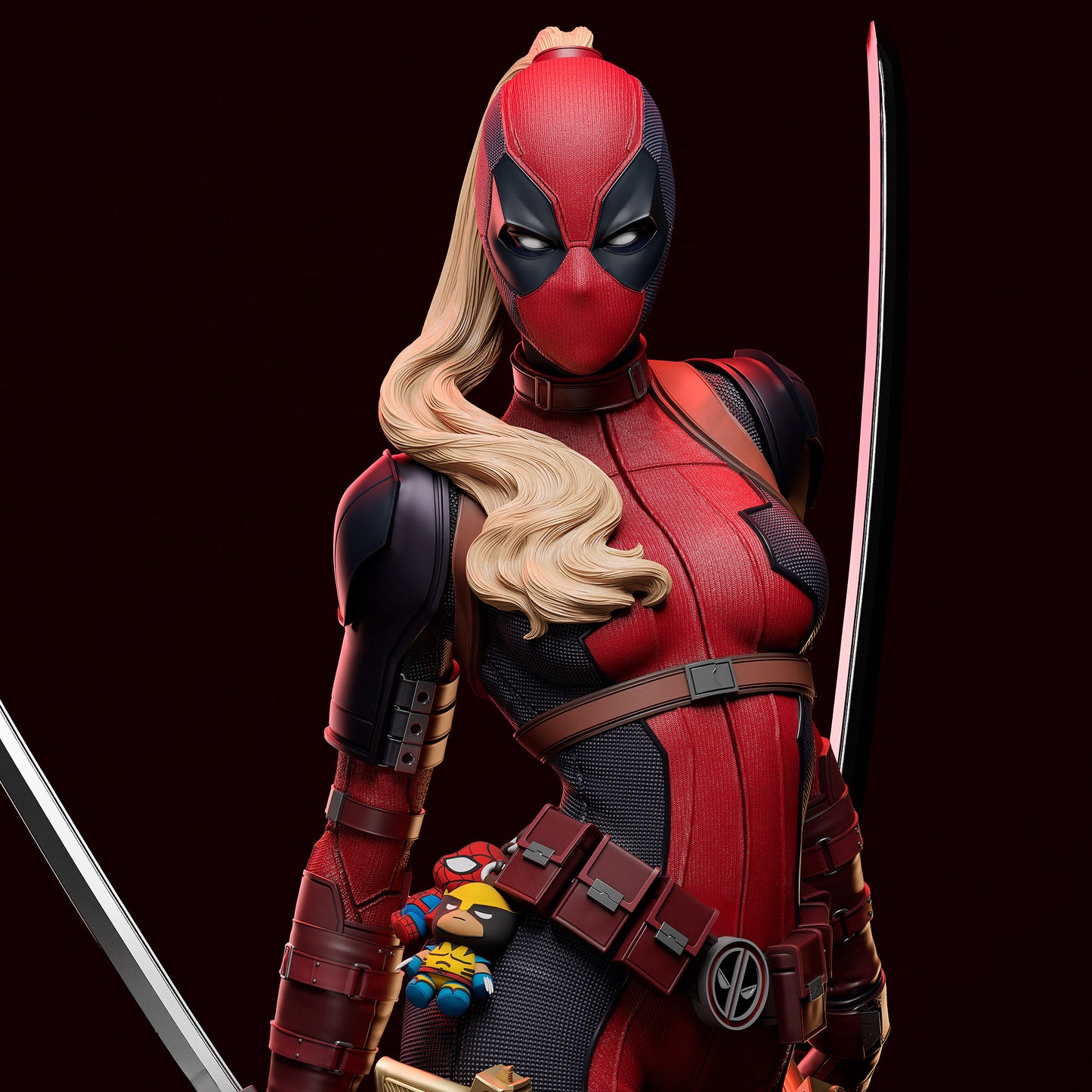 Lady Deadpool - Unassembled and Unpainted Garage Kit - Model Designed by Abe3d/DePaula