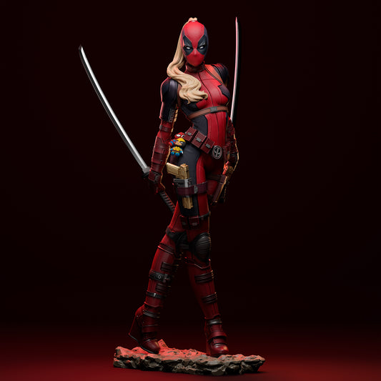 Lady Deadpool - Unassembled and Unpainted Garage Kit - Model Designed by Abe3d/DePaula