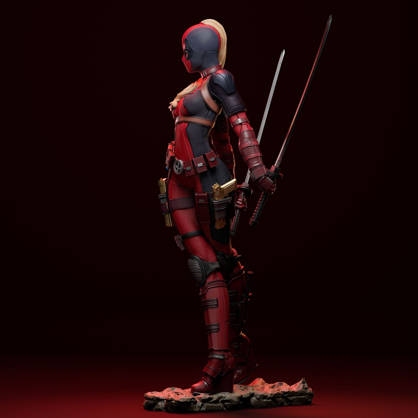 Lady Deadpool - Unassembled and Unpainted Garage Kit - Model Designed by Abe3d/DePaula