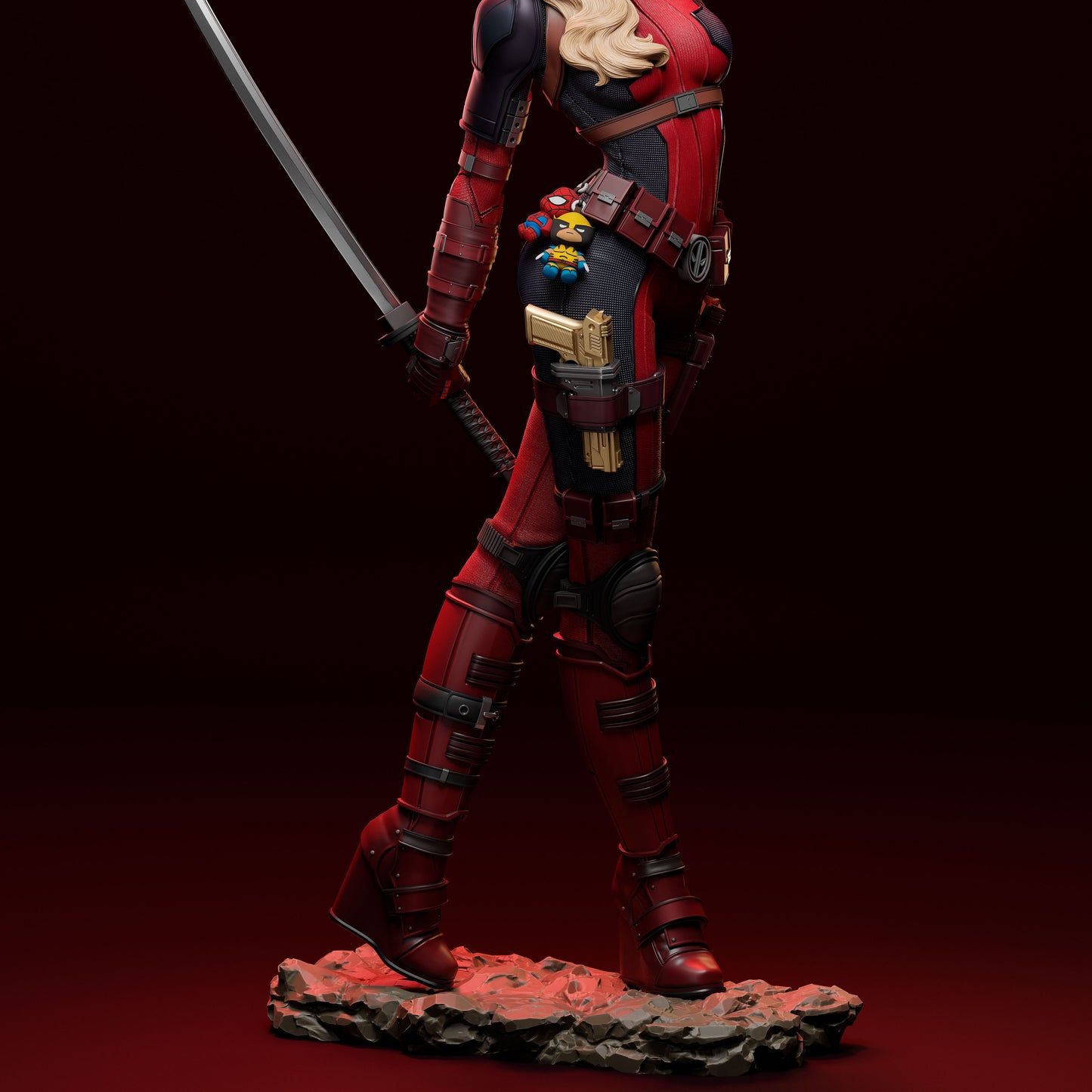 Lady Deadpool - Unassembled and Unpainted Garage Kit - Model Designed by Abe3d/DePaula
