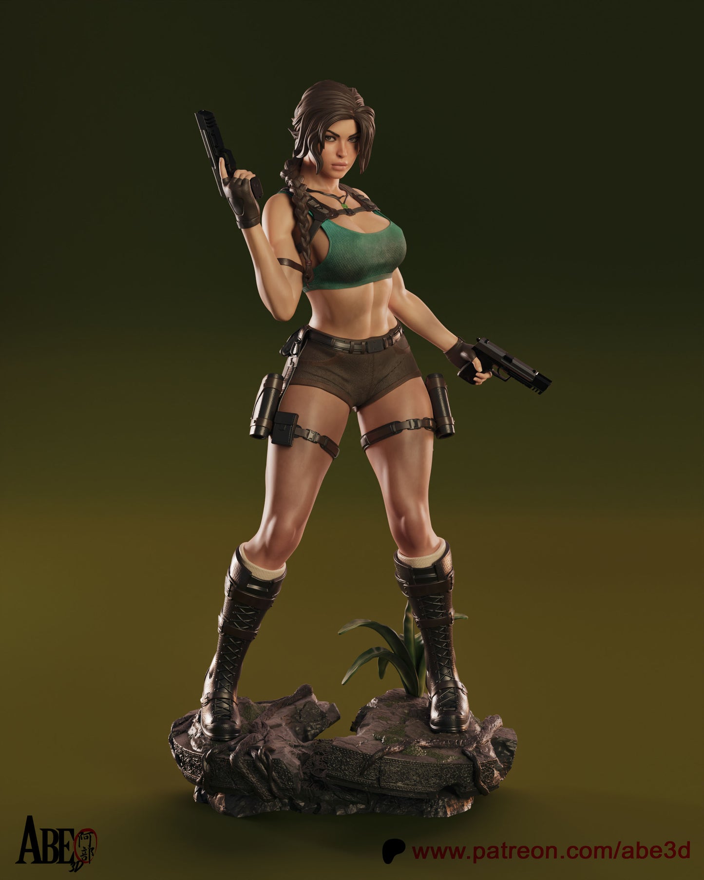Lara (VARIANT PARTS INCLUDED) - Unassembled and Unpainted Garage Kit - Model Designed by Abe3d