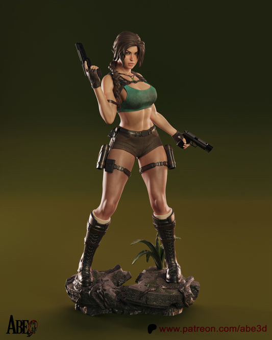 Lara (VARIANT PARTS INCLUDED) - Unassembled and Unpainted Garage Kit - Model Designed by Abe3d