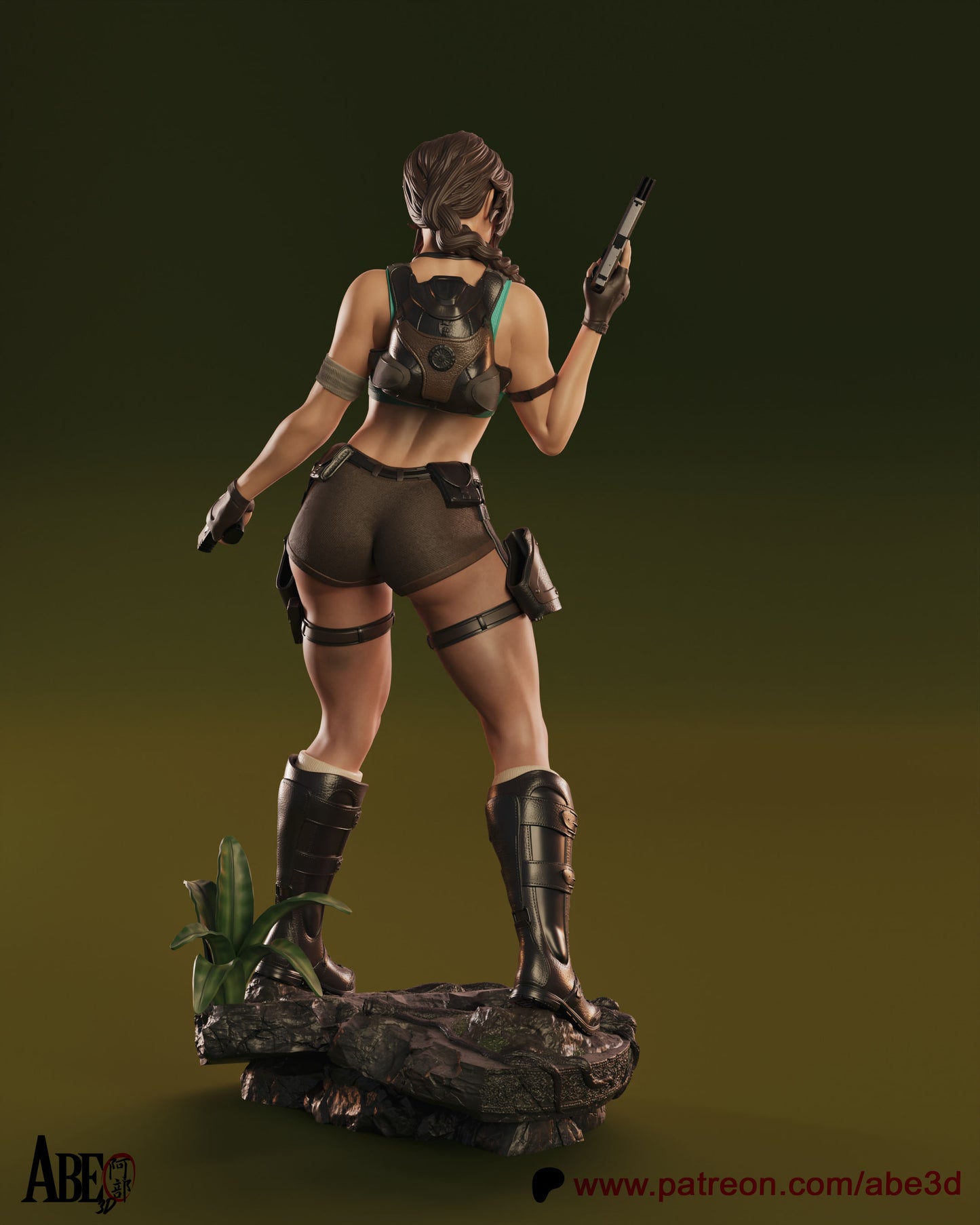 Lara (VARIANT PARTS INCLUDED) - Unassembled and Unpainted Garage Kit - Model Designed by Abe3d