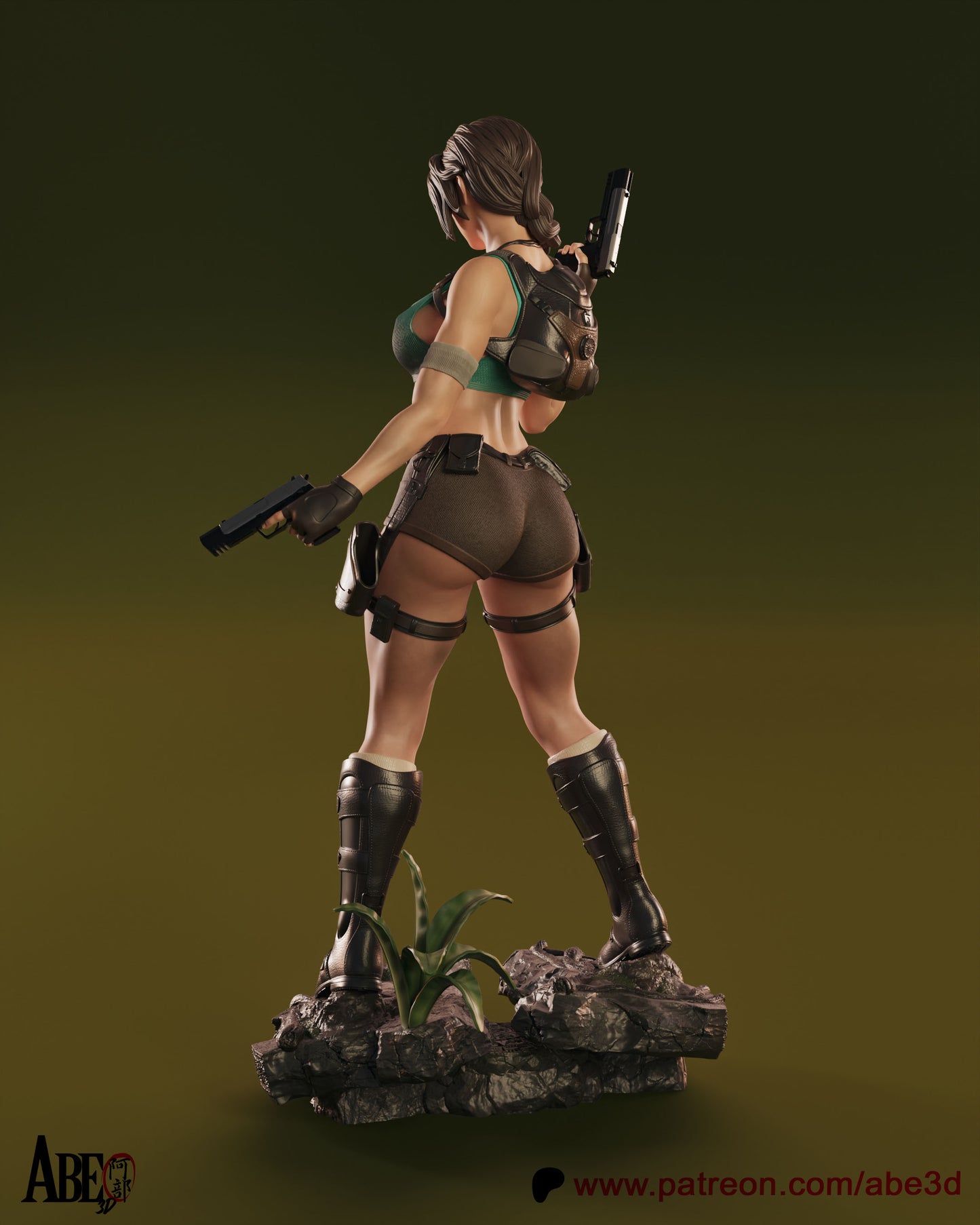 Lara (VARIANT PARTS INCLUDED) - Unassembled and Unpainted Garage Kit - Model Designed by Abe3d