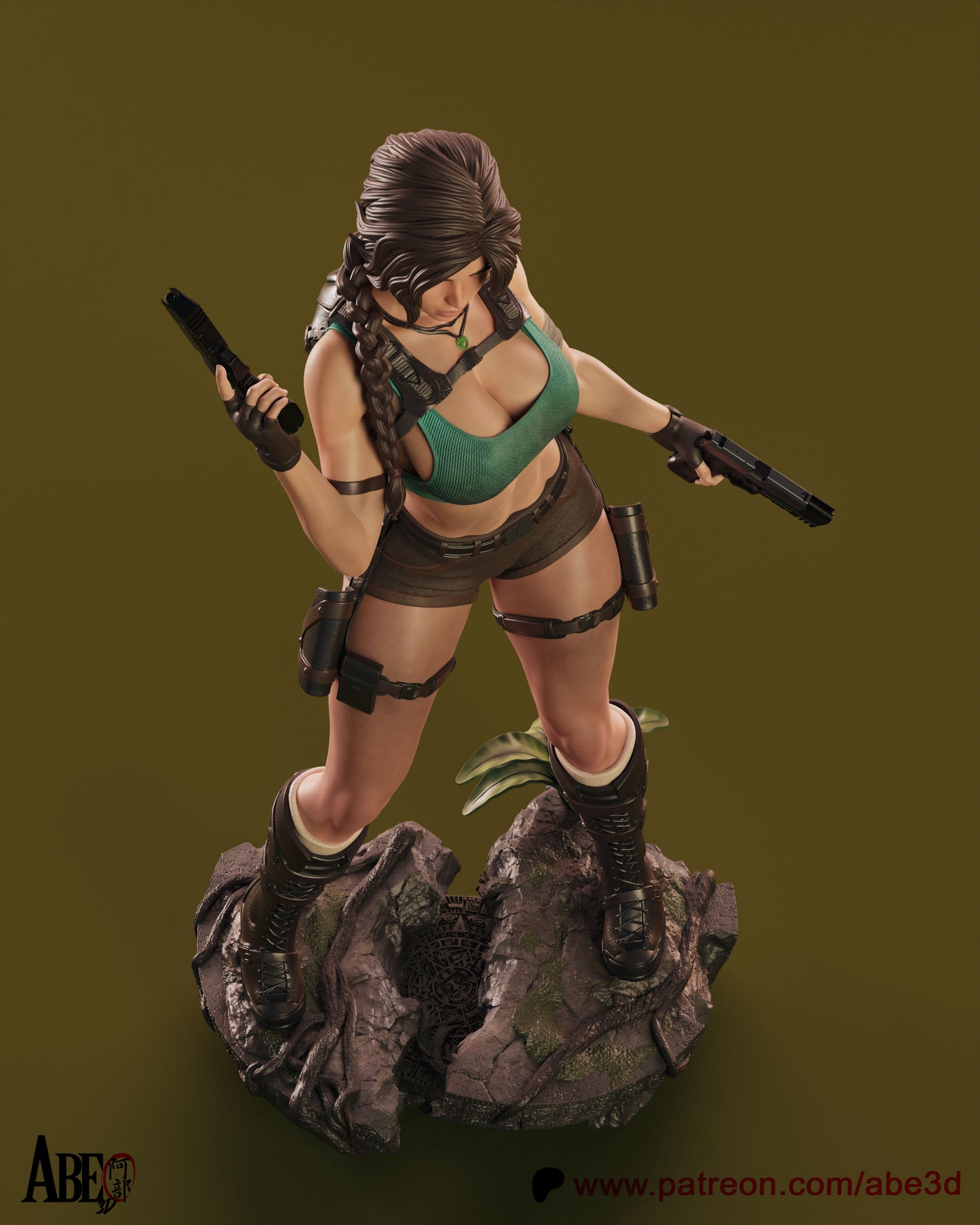 Lara (VARIANT PARTS INCLUDED) - Unassembled and Unpainted Garage Kit - Model Designed by Abe3d