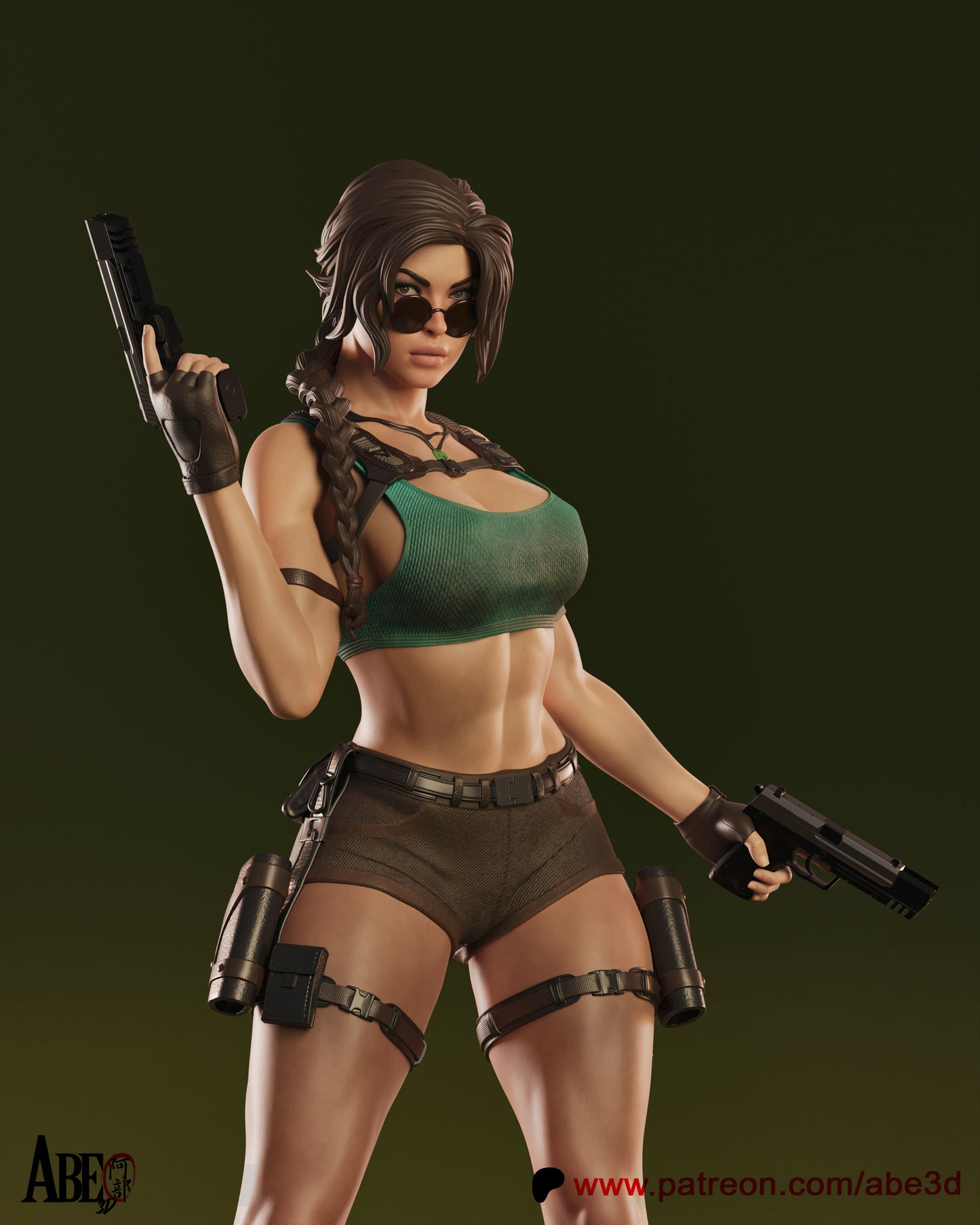 Lara (VARIANT PARTS INCLUDED) - Unassembled and Unpainted Garage Kit - Model Designed by Abe3d