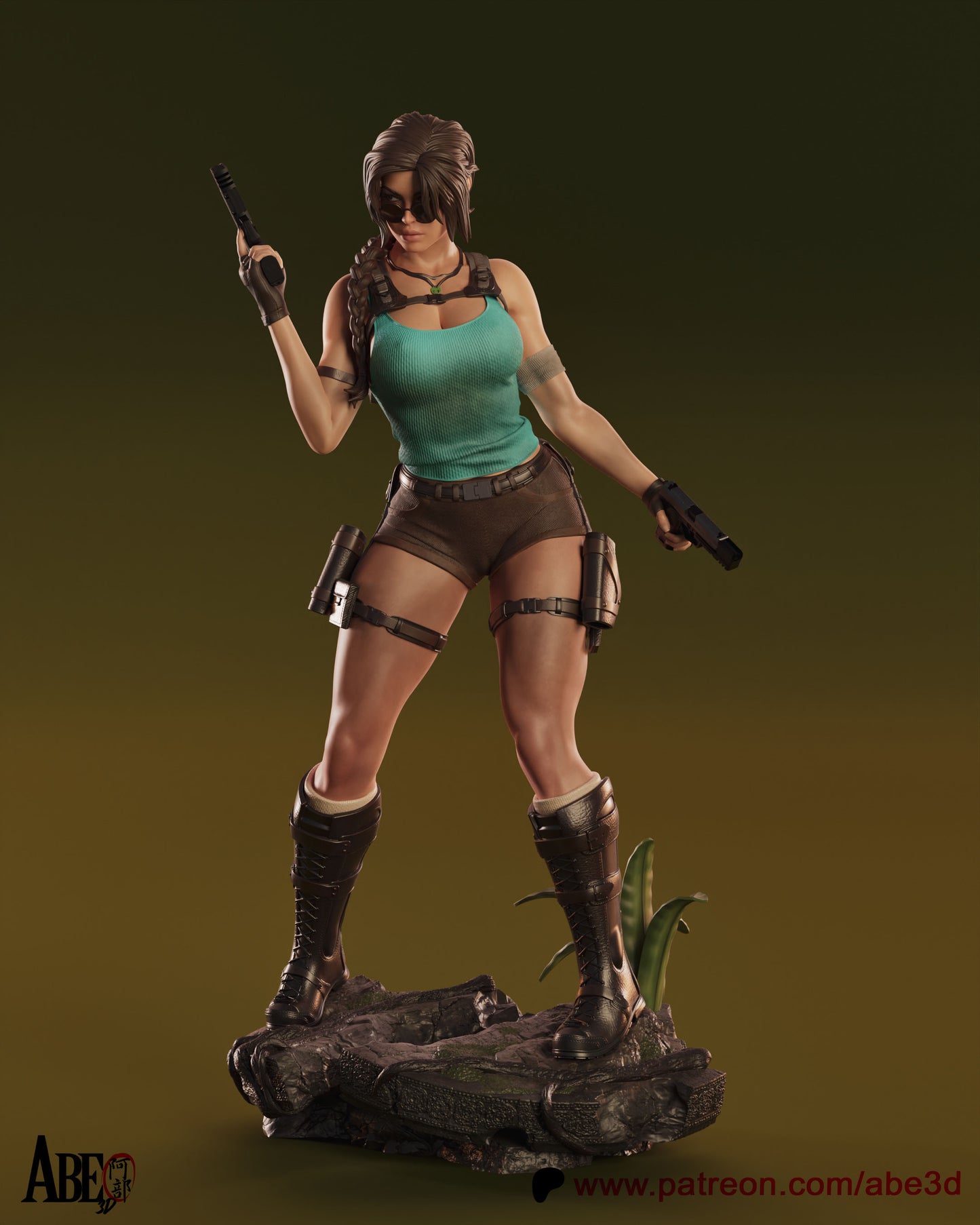Lara (VARIANT PARTS INCLUDED) - Unassembled and Unpainted Garage Kit - Model Designed by Abe3d