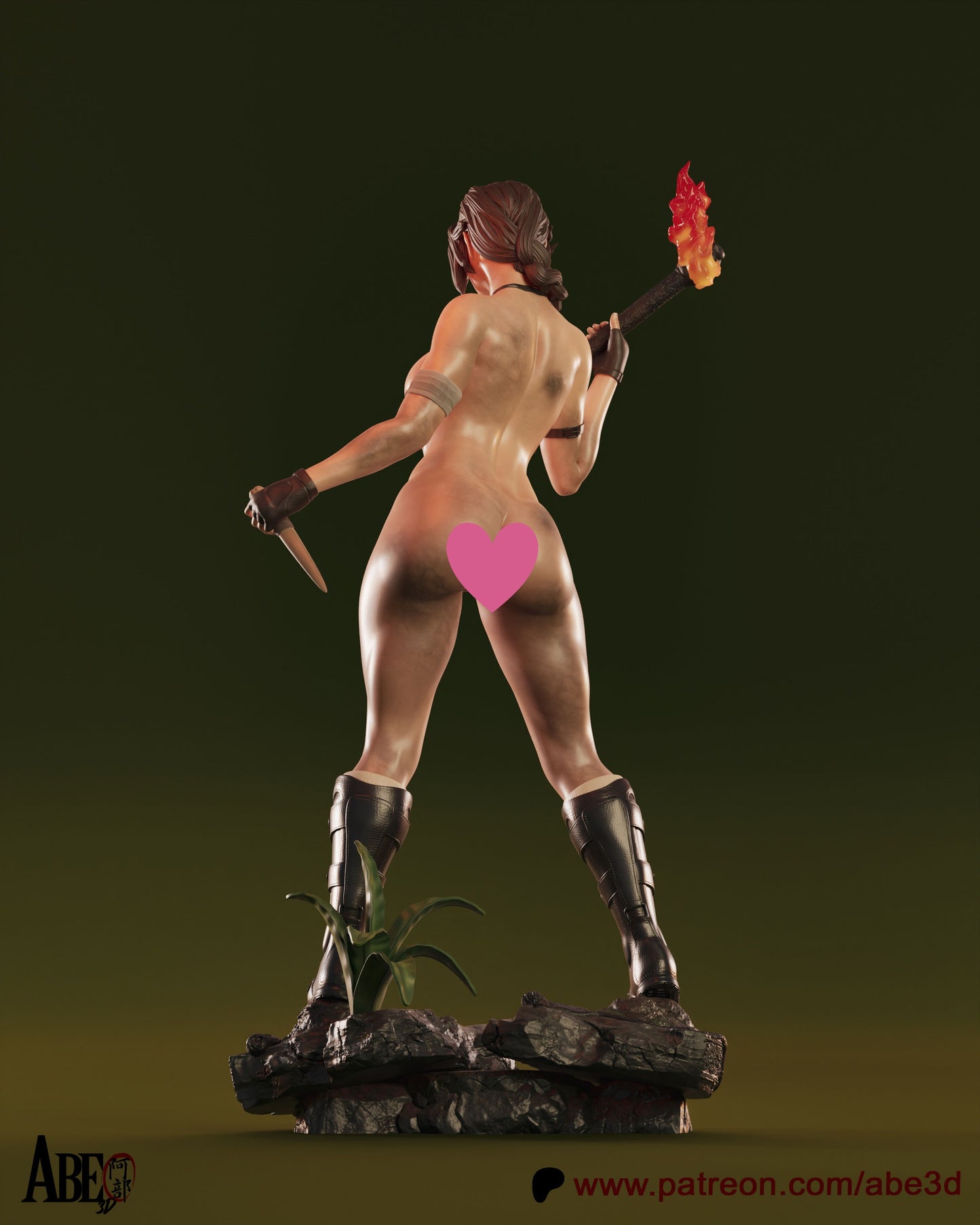 Lara NSFW (VARIANT PARTS INCLUDED) - Unassembled and Unpainted Garage Kit - Model Designed by Abe3d