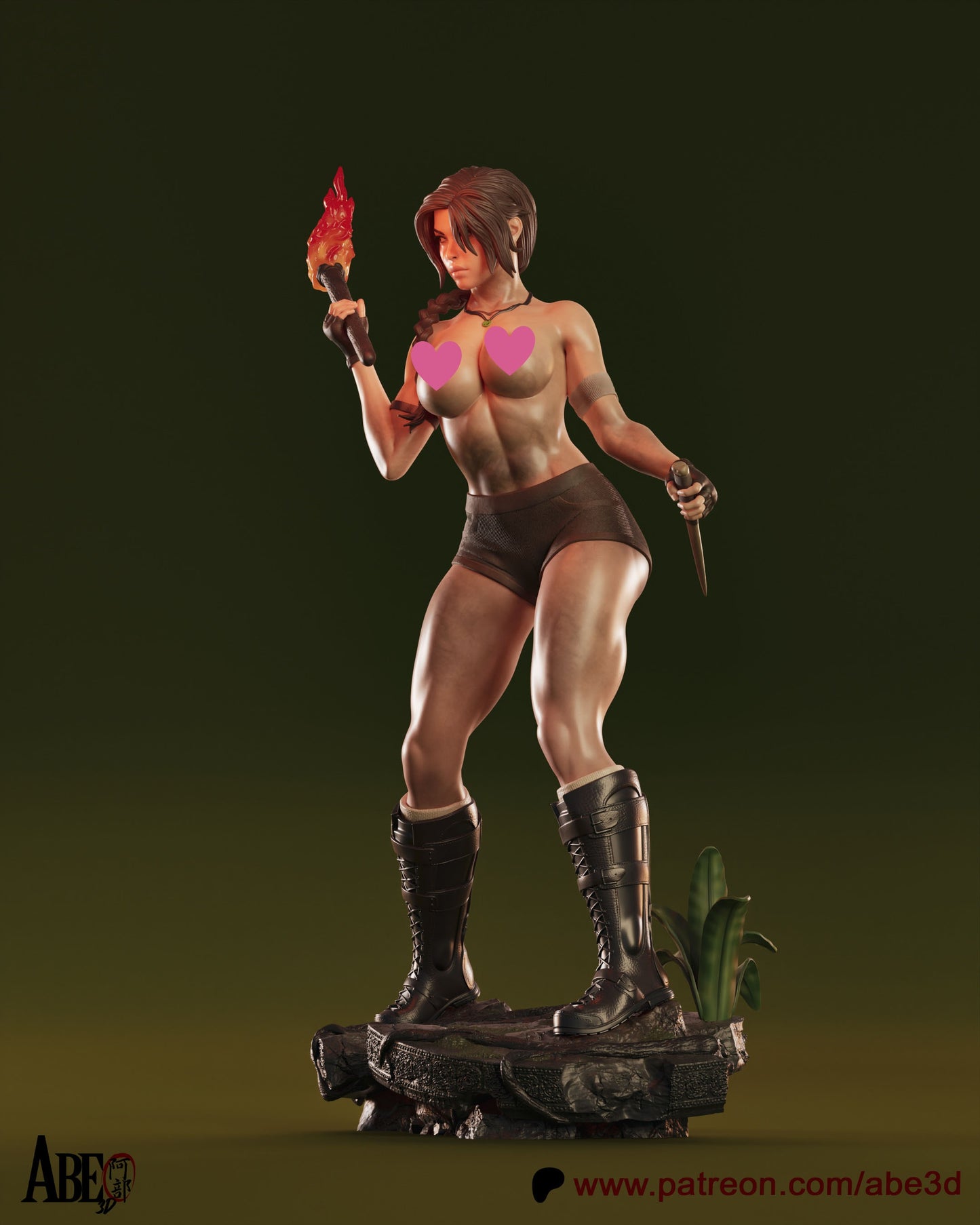 Lara NSFW (VARIANT PARTS INCLUDED) - Unassembled and Unpainted Garage Kit - Model Designed by Abe3d